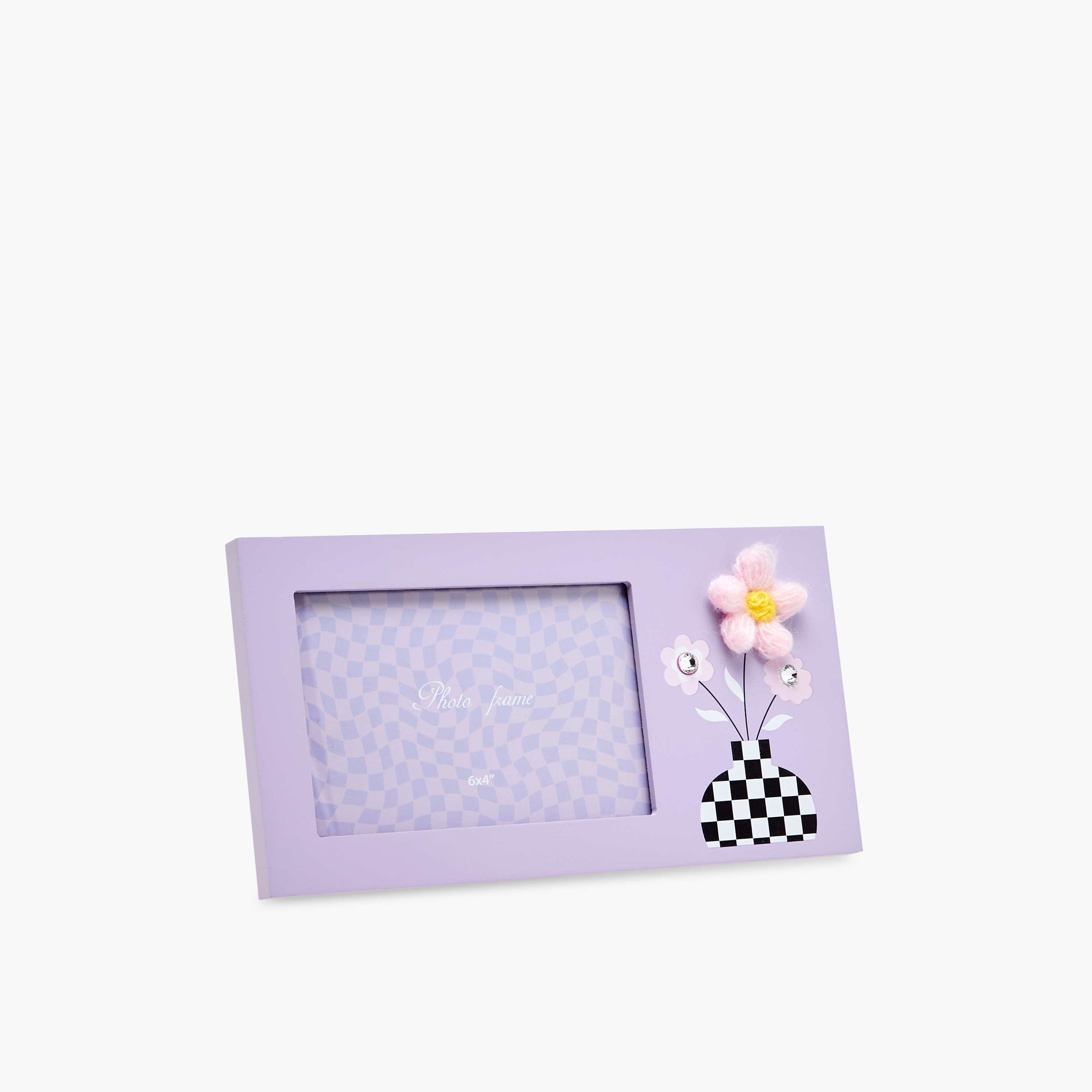 Flower and 3D Vase Photo Frame - 25x13x1 cms-household-walldecorandmirrors-photoframes-image-1