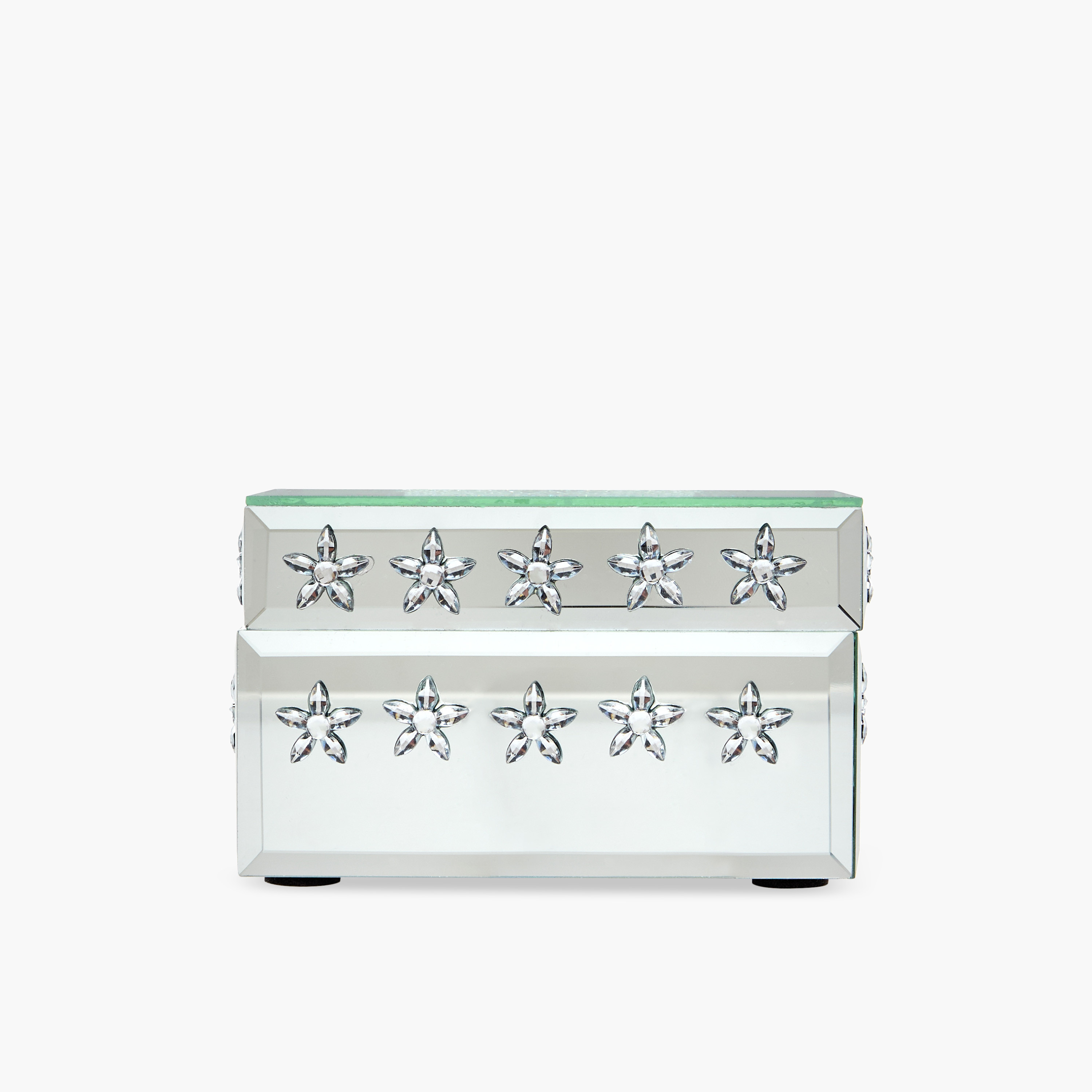 Butterfly 2-Compartment Glass Jewellery Box- 13x13x8 cms-women-watchesandjewellery-jewellery-storage-image-2