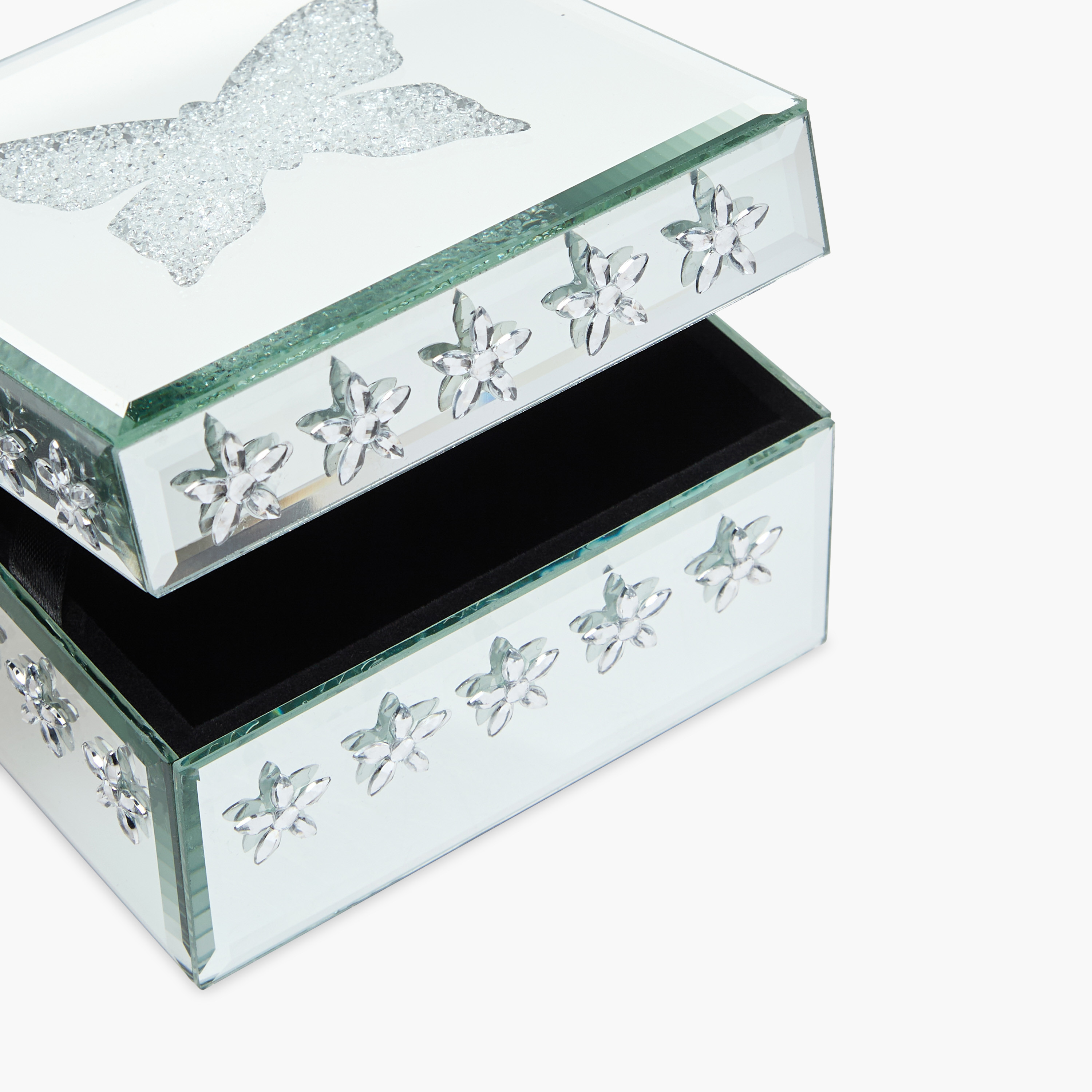 Butterfly 2-Compartment Glass Jewellery Box- 13x13x8 cms-women-watchesandjewellery-jewellery-storage-image-5