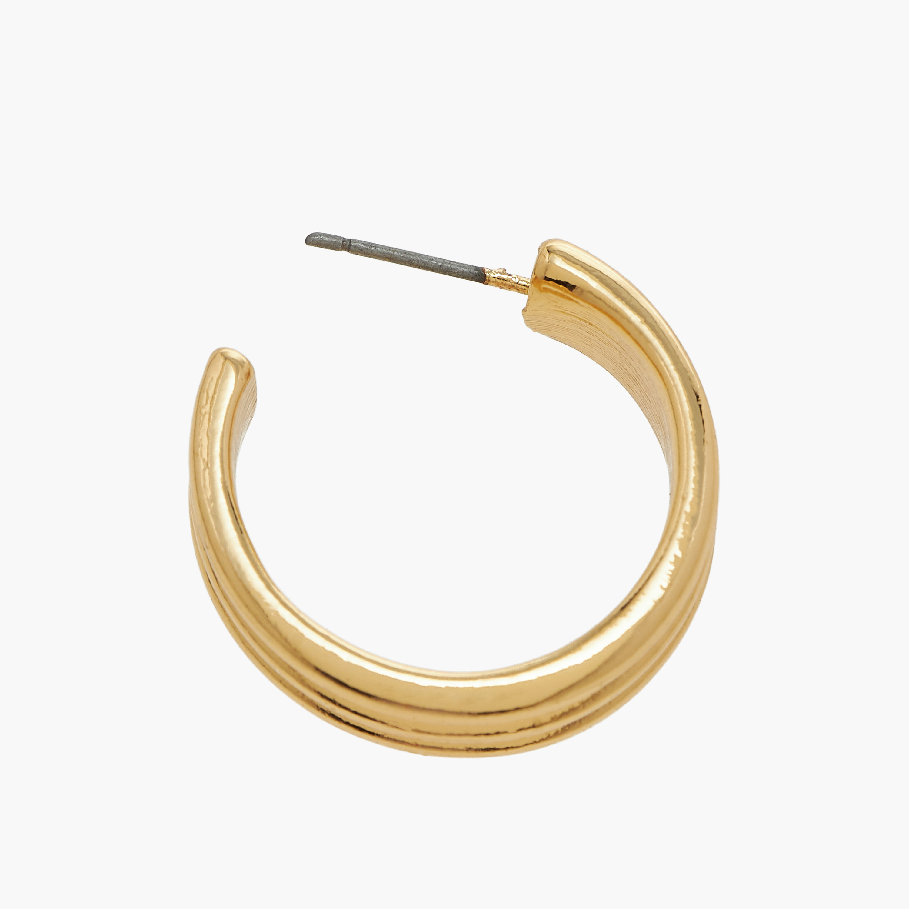 Textured Metallic Hoop Earrings with Pushback Closure - Set of 3-women-watchesandjewellery-jewellery-earrings-image-6