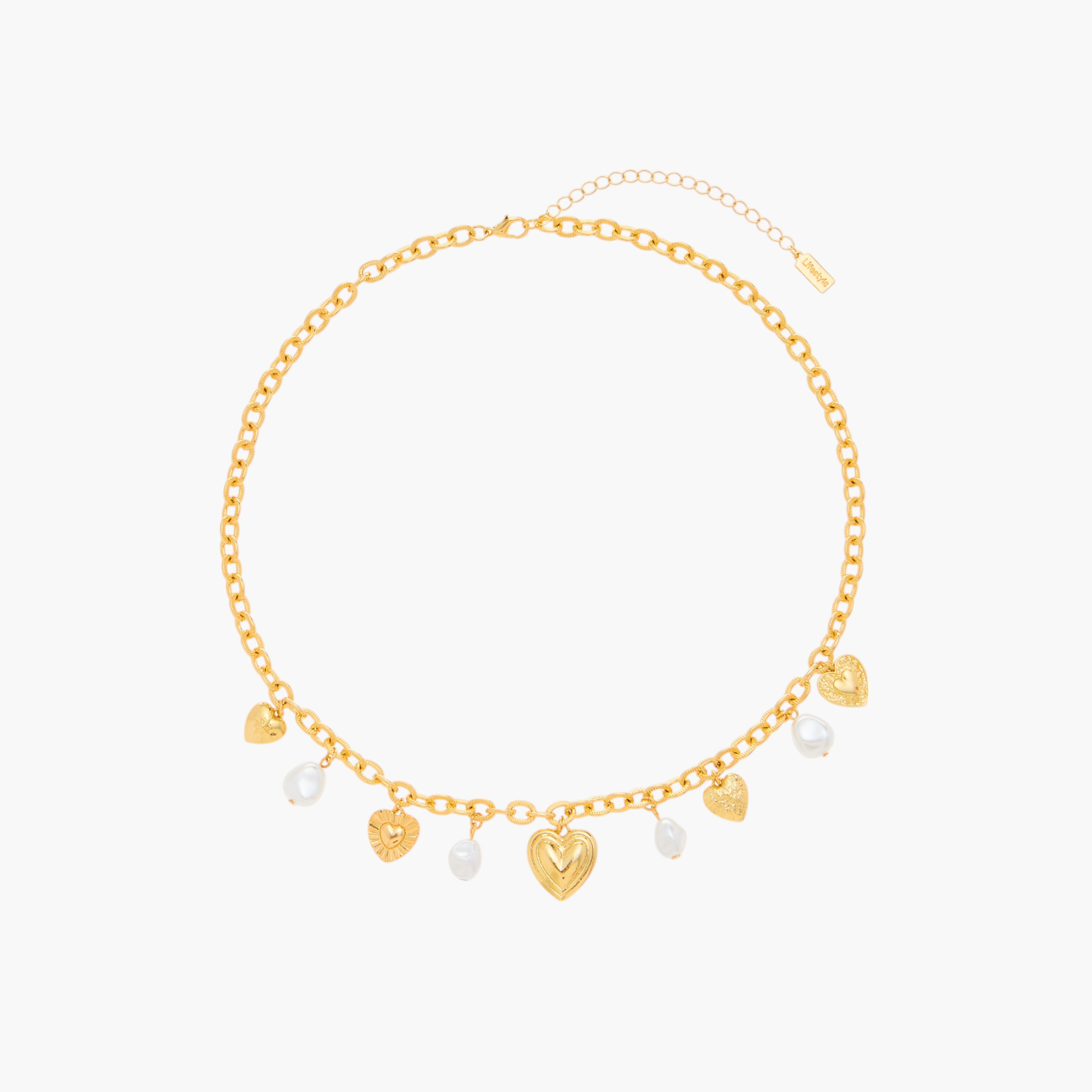 Charm Accent Chain Necklace with Lobster Clasp Closure-women-watchesandjewellery-jewellery-necklacesandpendants-image-1