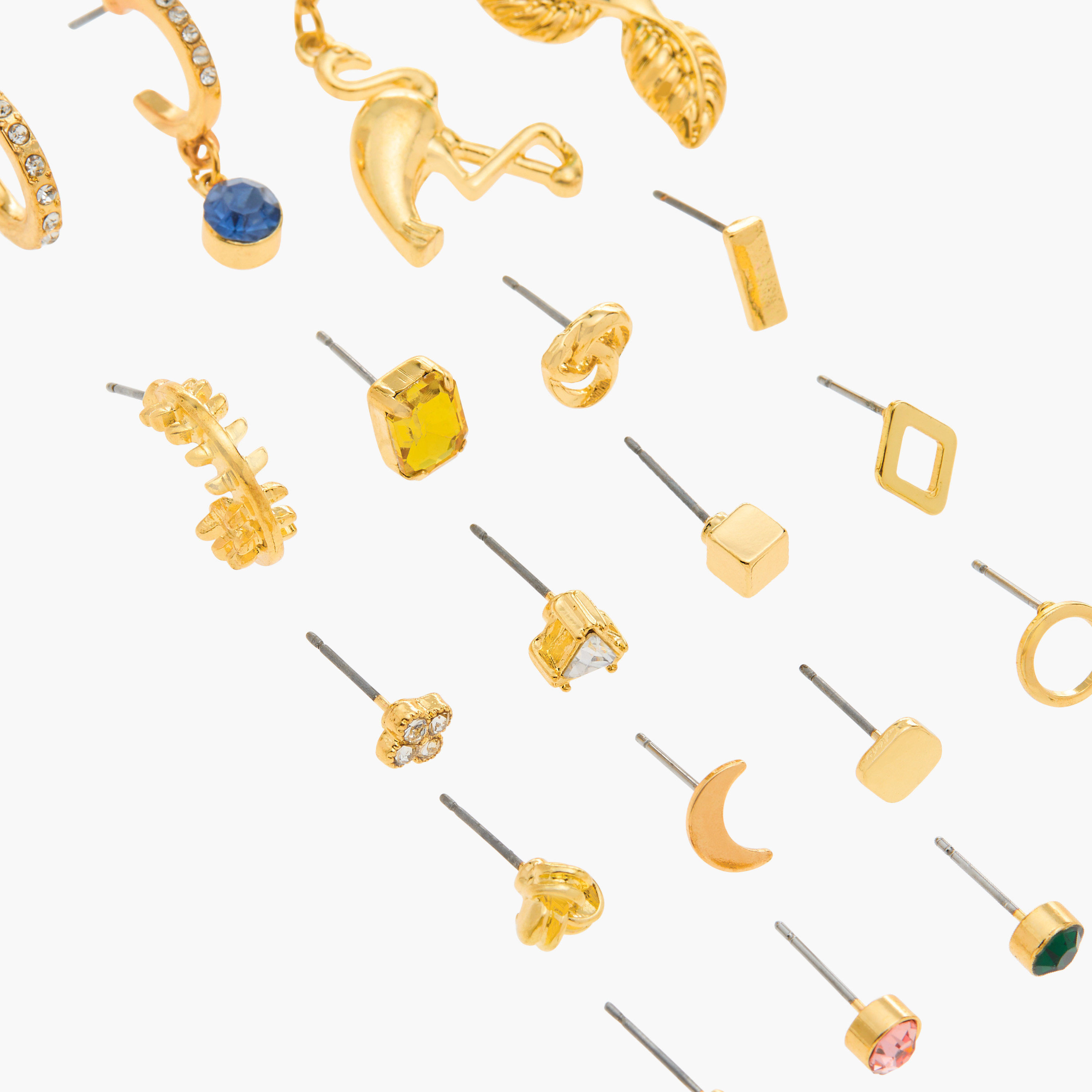 حلقان مزيّنة بمشبك إغلاق خلفي - طقم من 20 زوجا-women-watchesandjewellery-jewellery-earrings-image-4