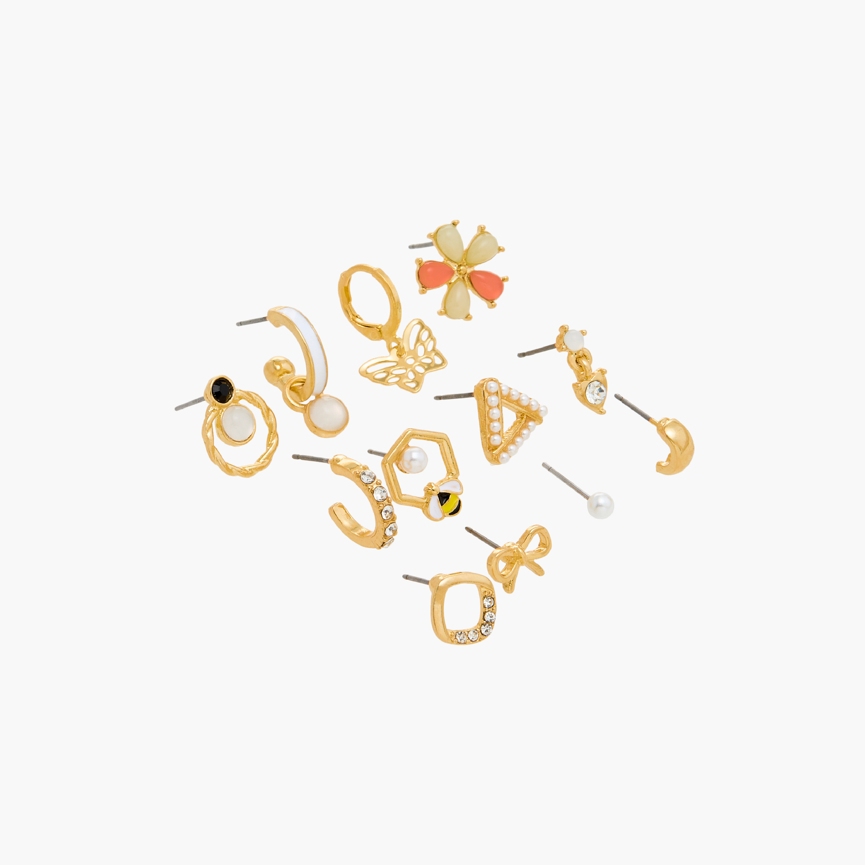 Assorted Earrings with Pushback Closure - Set of 12-women-watchesandjewellery-jewellery-earrings-image-3