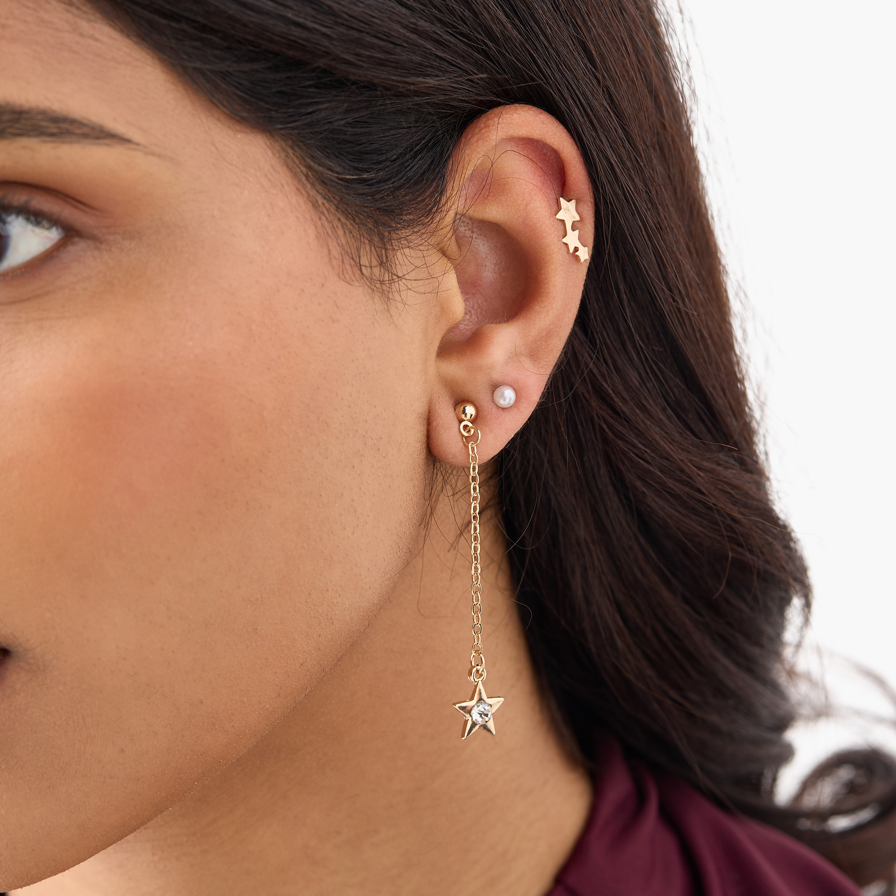 Metallic Earrings with Pushback Closure - Set of 7-women-watchesandjewellery-jewellery-earrings-image-2