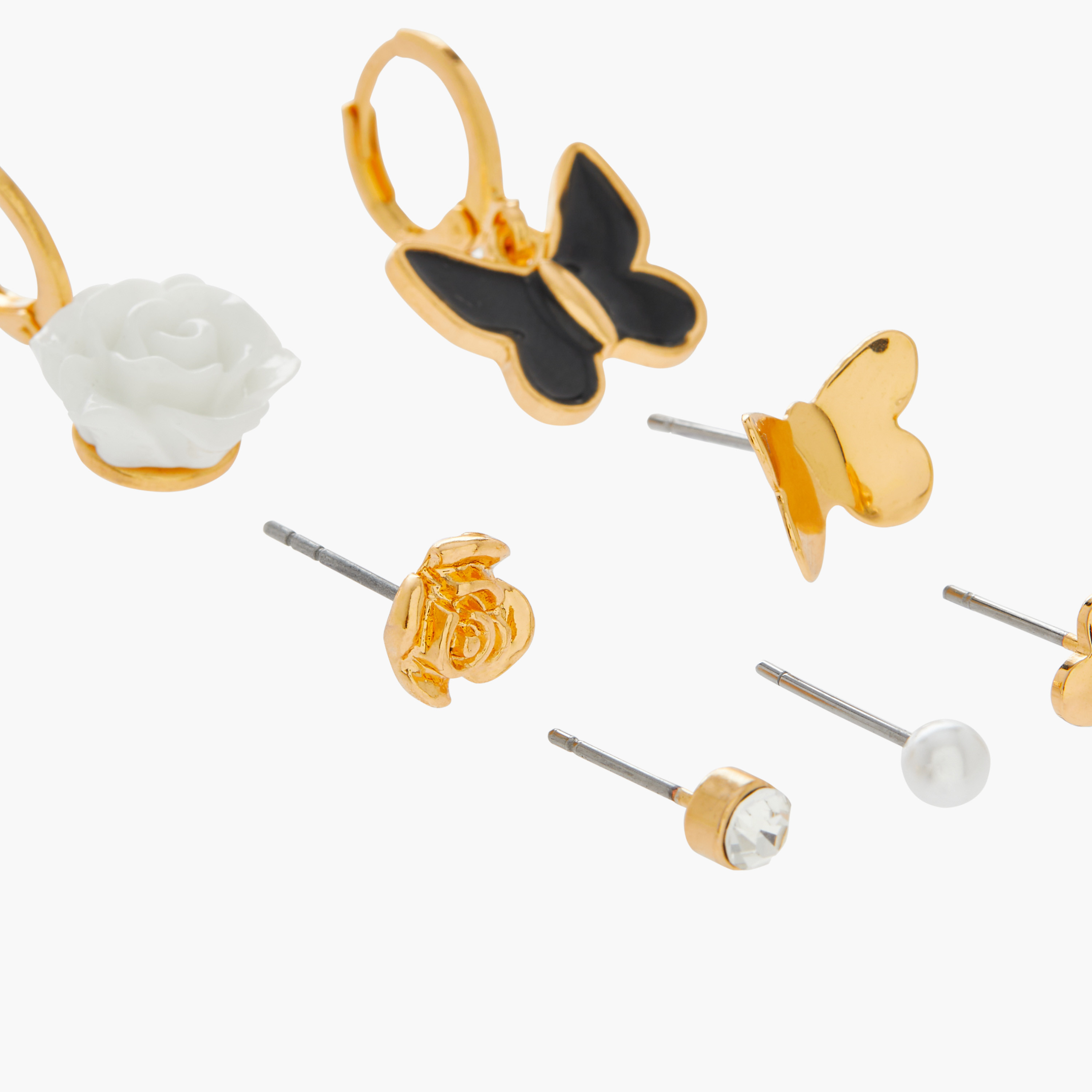حلقان متنوعة - طقم من 7 أزواج-women-watchesandjewellery-jewellery-earrings-image-4