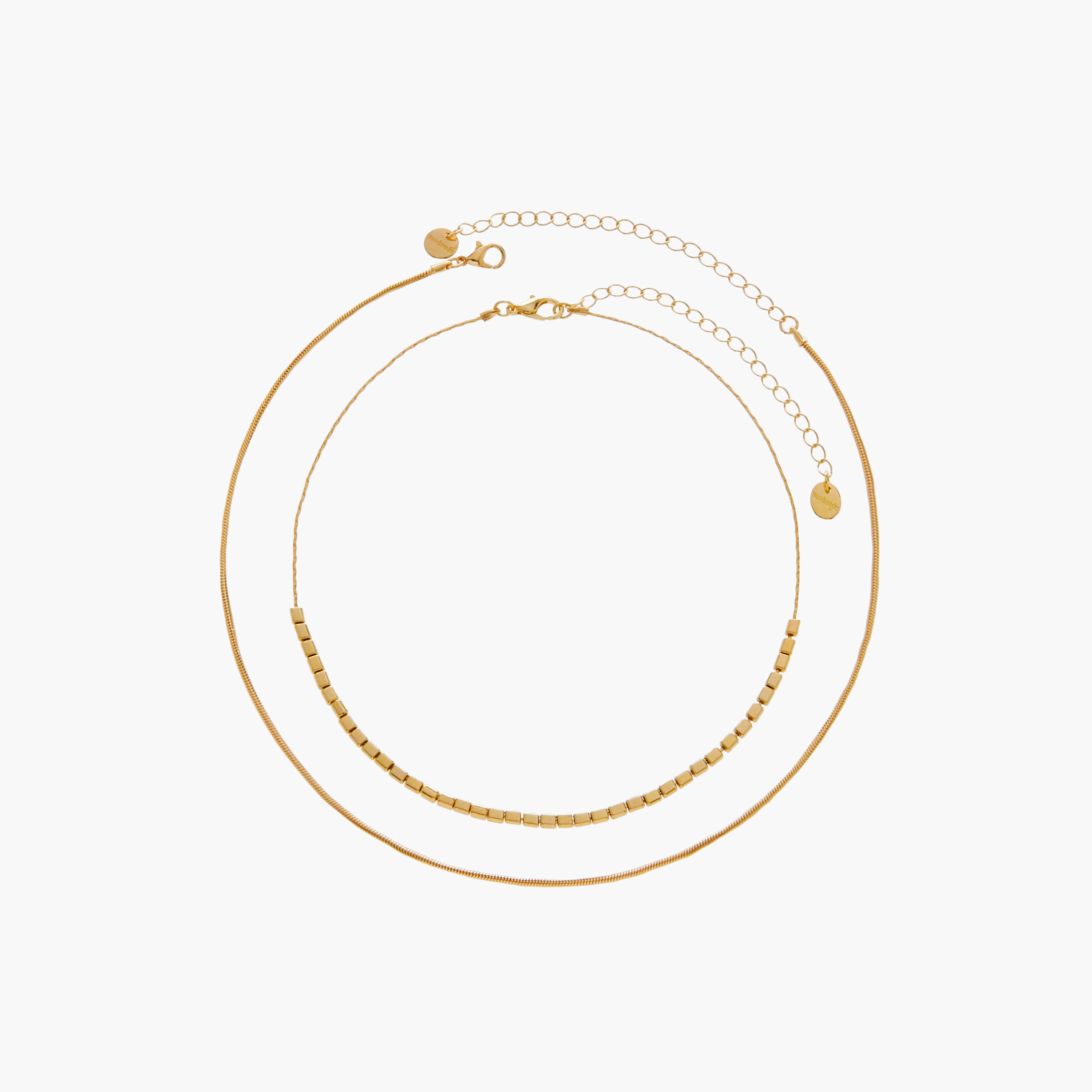 عقد سلسلة متنوع بمشبك إغلاق - طقم من قطعتين-women-watchesandjewellery-jewellery-necklacesandpendants-image-1