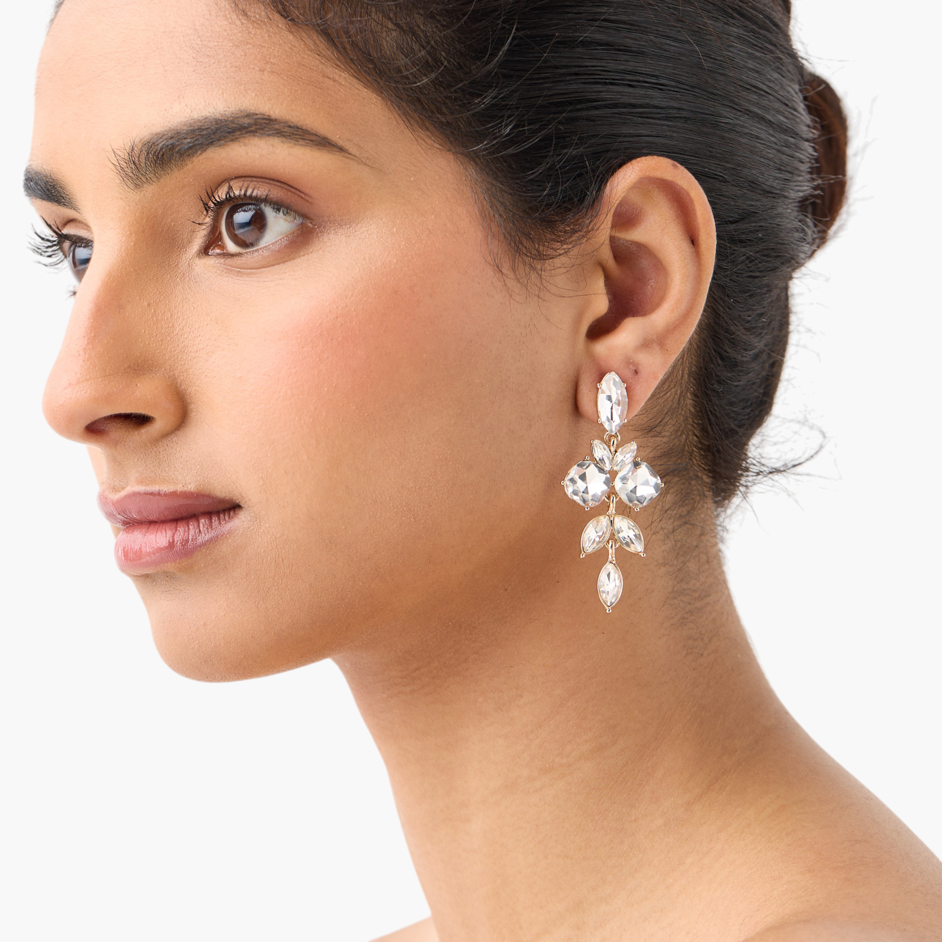 Embellished Dangler Earrings with Pushback Closure-women-watchesandjewellery-jewellery-earrings-image-2