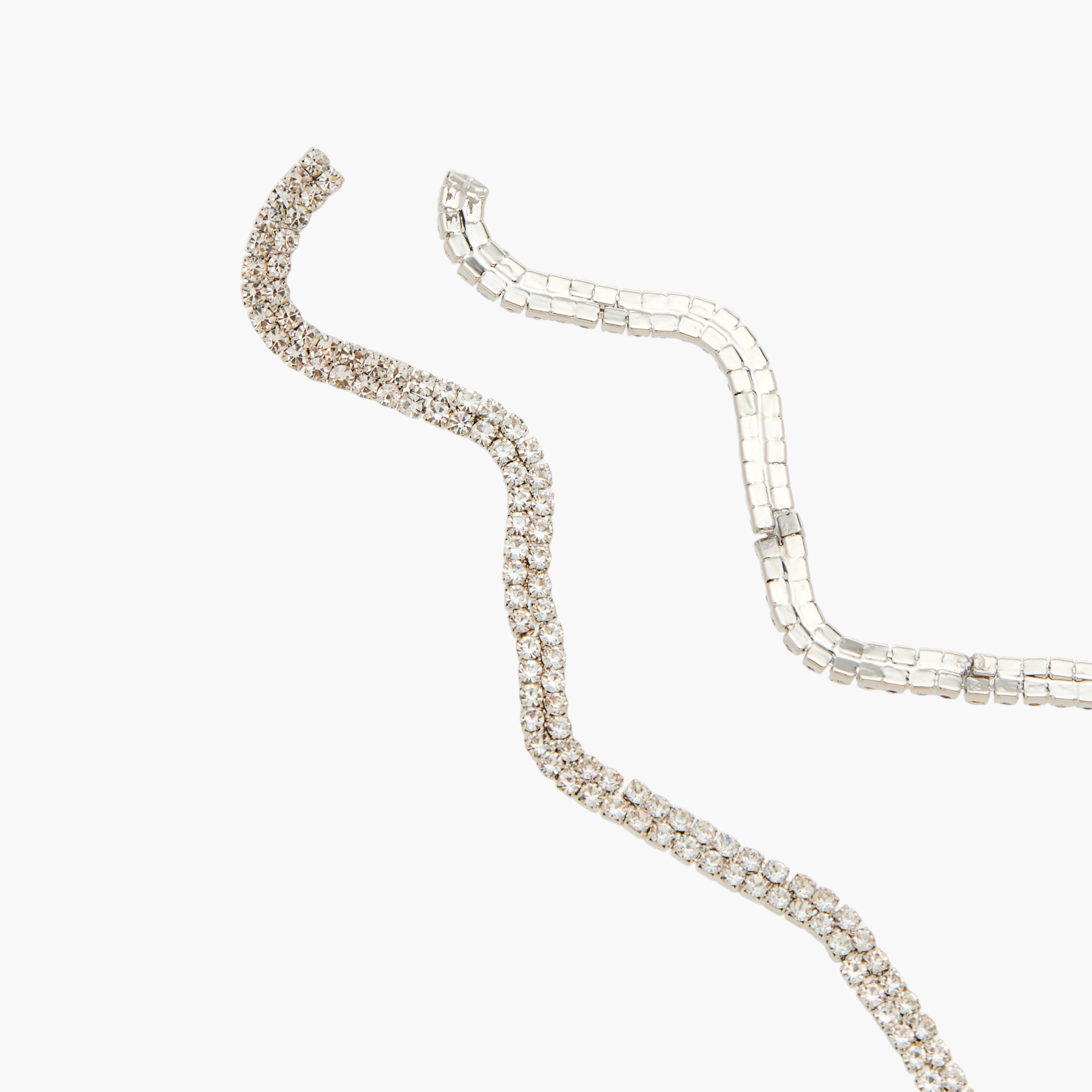 Stone Embellished Dangling Earrings with Pushback Closure-women-watchesandjewellery-jewellery-earrings-image-4