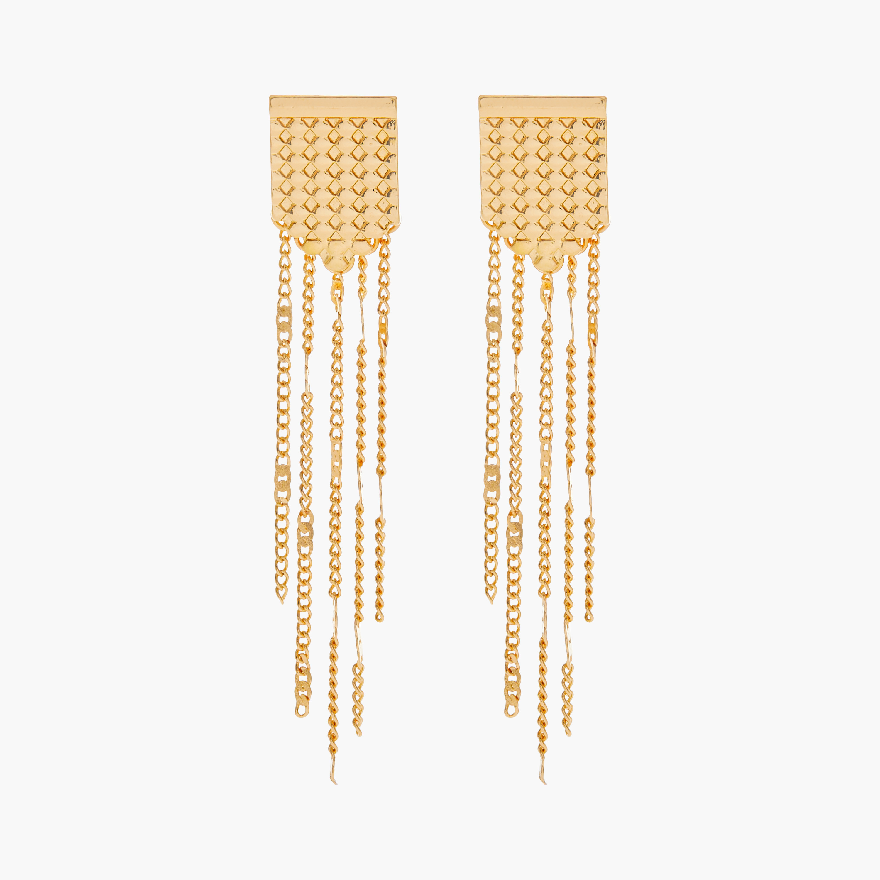 Metallic Dangling Earrings with Pushback Closure-women-watchesandjewellery-jewellery-earrings-image-1