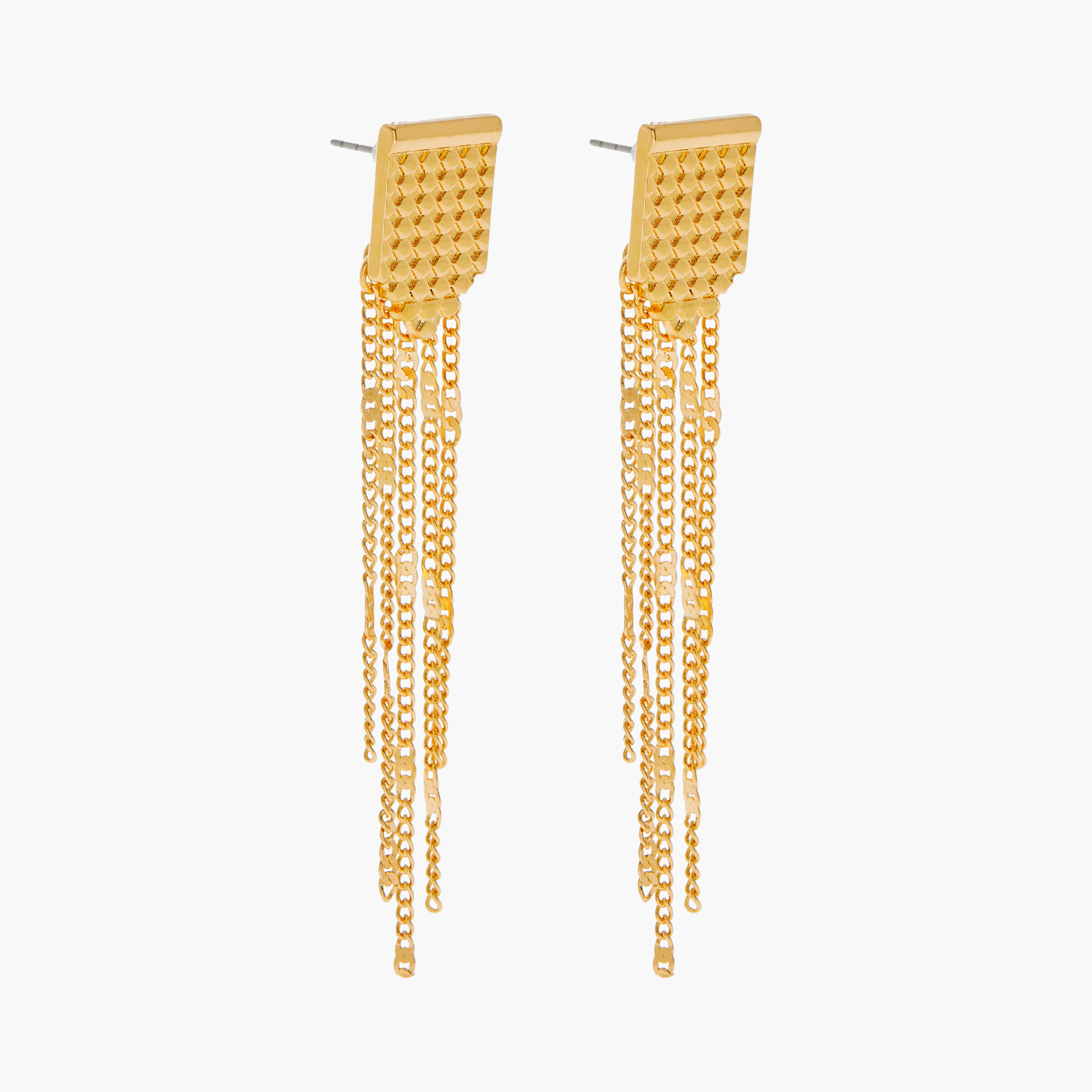 Metallic Dangling Earrings with Pushback Closure-women-watchesandjewellery-jewellery-earrings-image-3