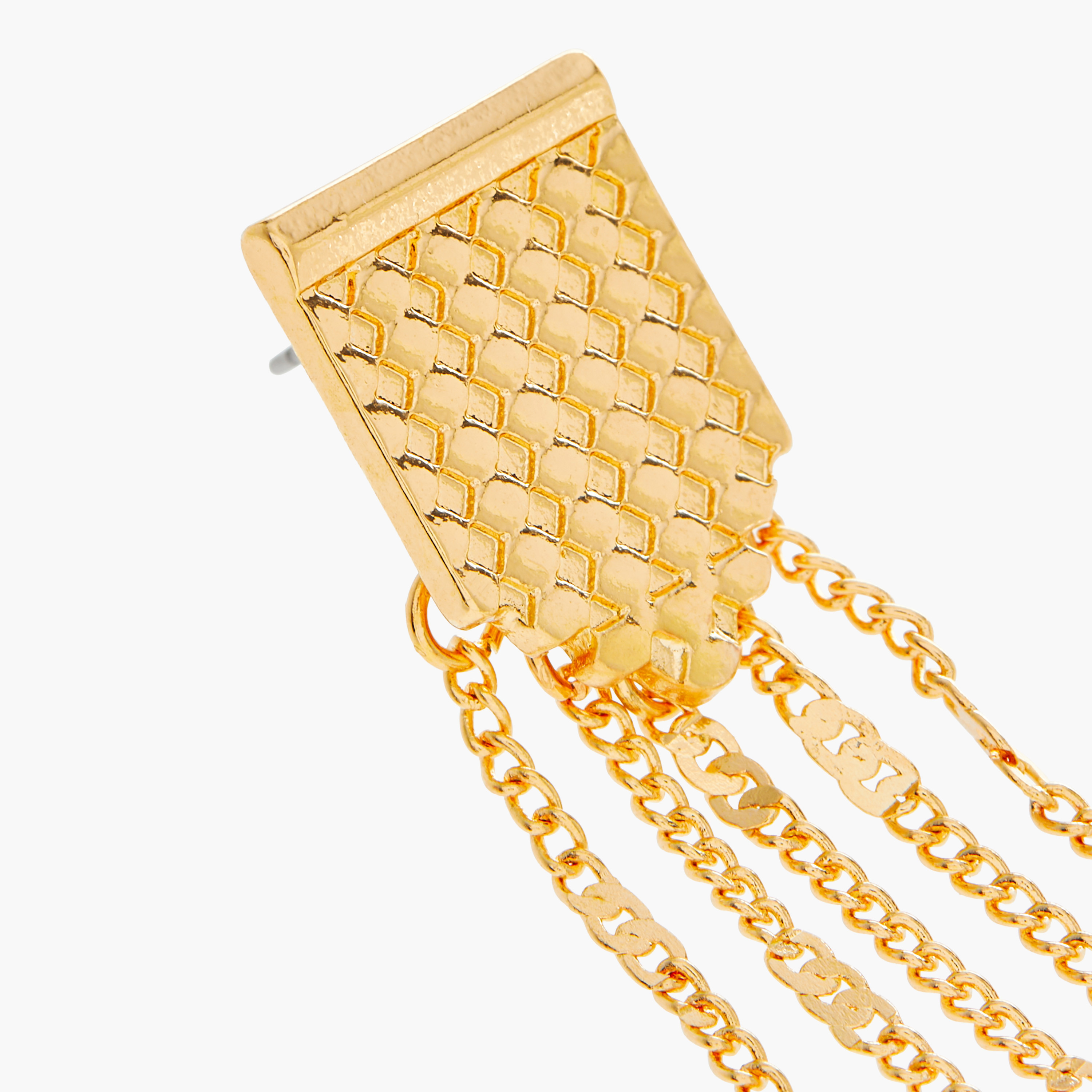 Metallic Dangling Earrings with Pushback Closure-women-watchesandjewellery-jewellery-earrings-image-4