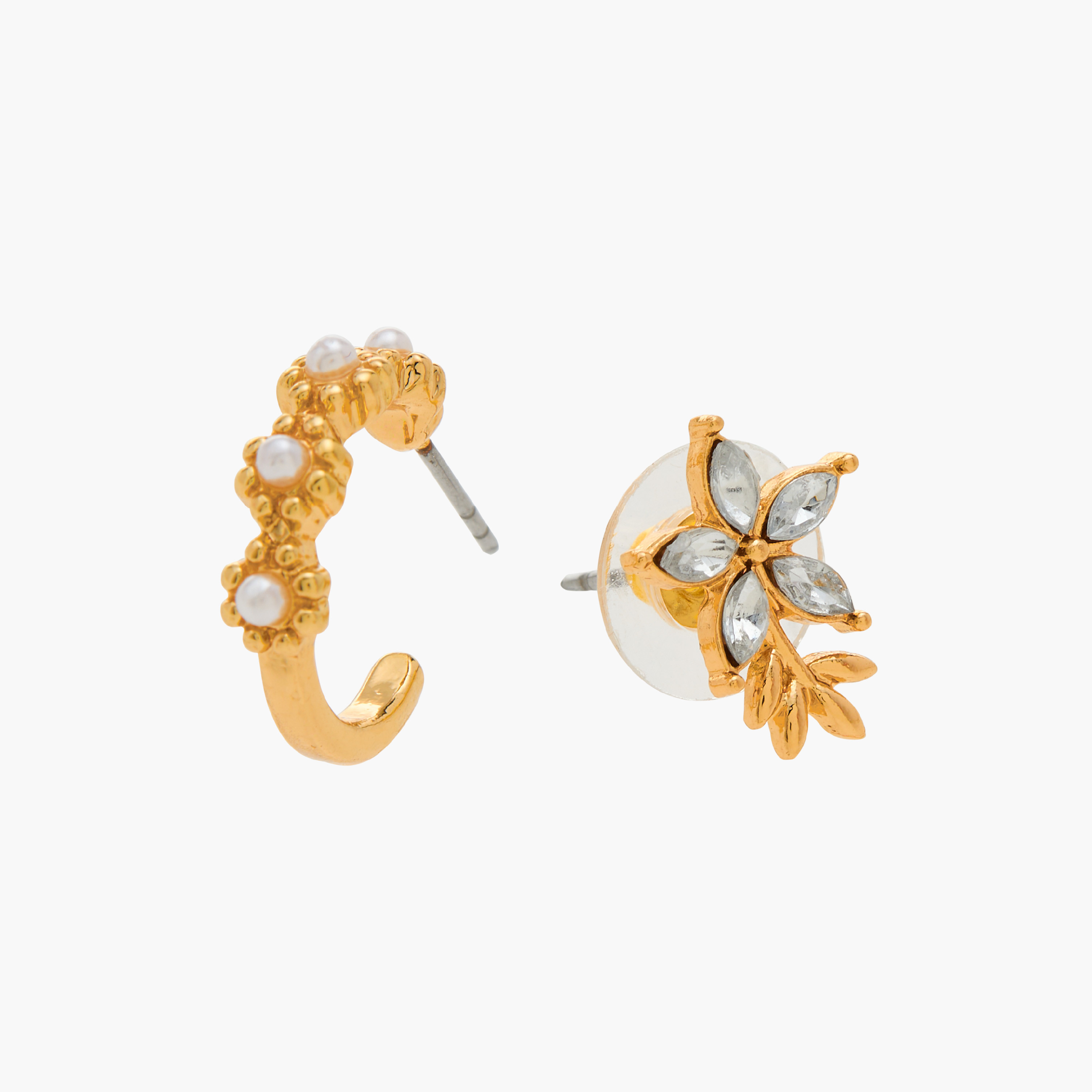 حلقان مرصعة بمكبس إغلاق خلفي - مجموعة من 9 أزواج-women-watchesandjewellery-jewellery-earrings-image-5