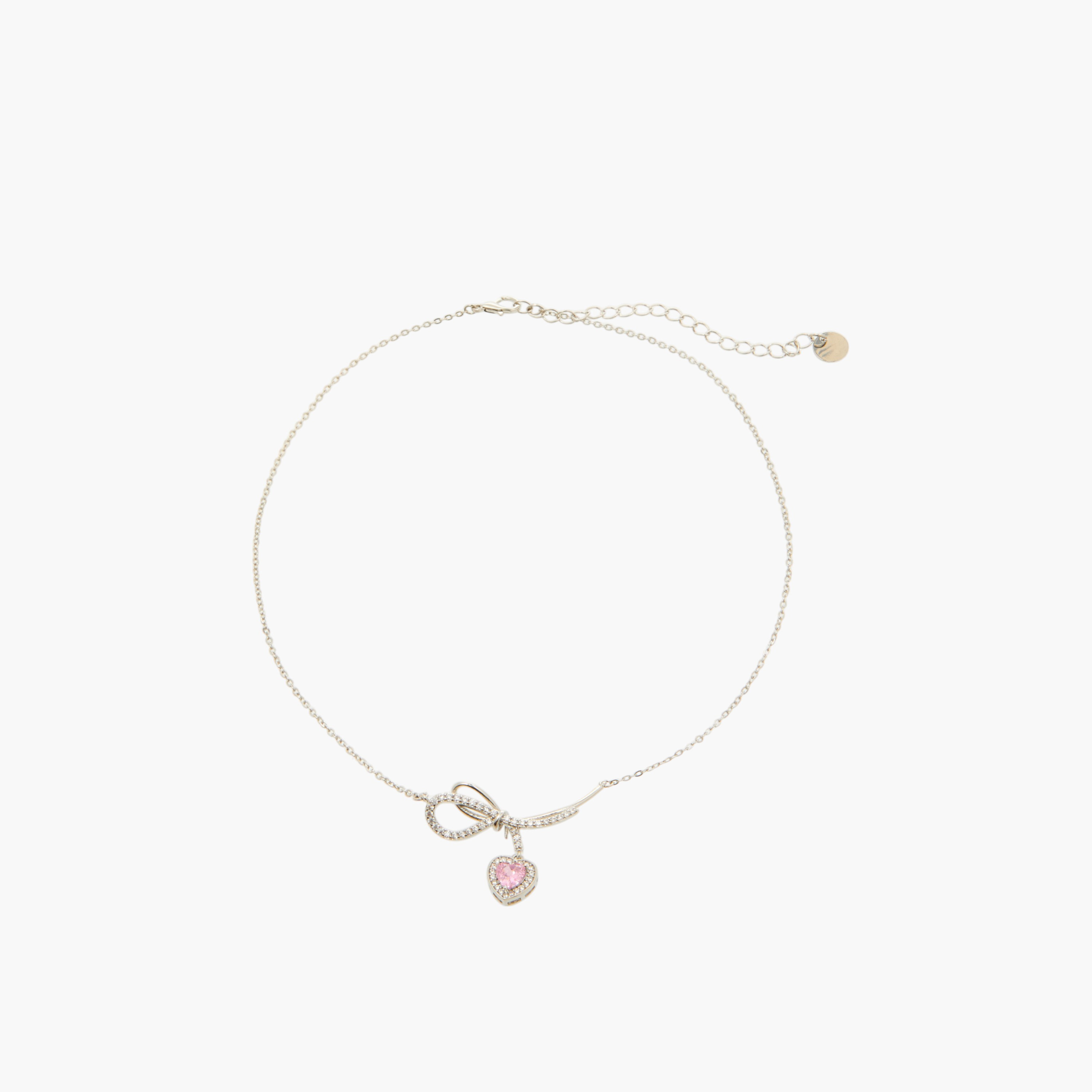 عقد مزين بدلاية قلب وأحجار ومشبك إغلاق-women-watchesandjewellery-jewellery-necklacesandpendants-image-1