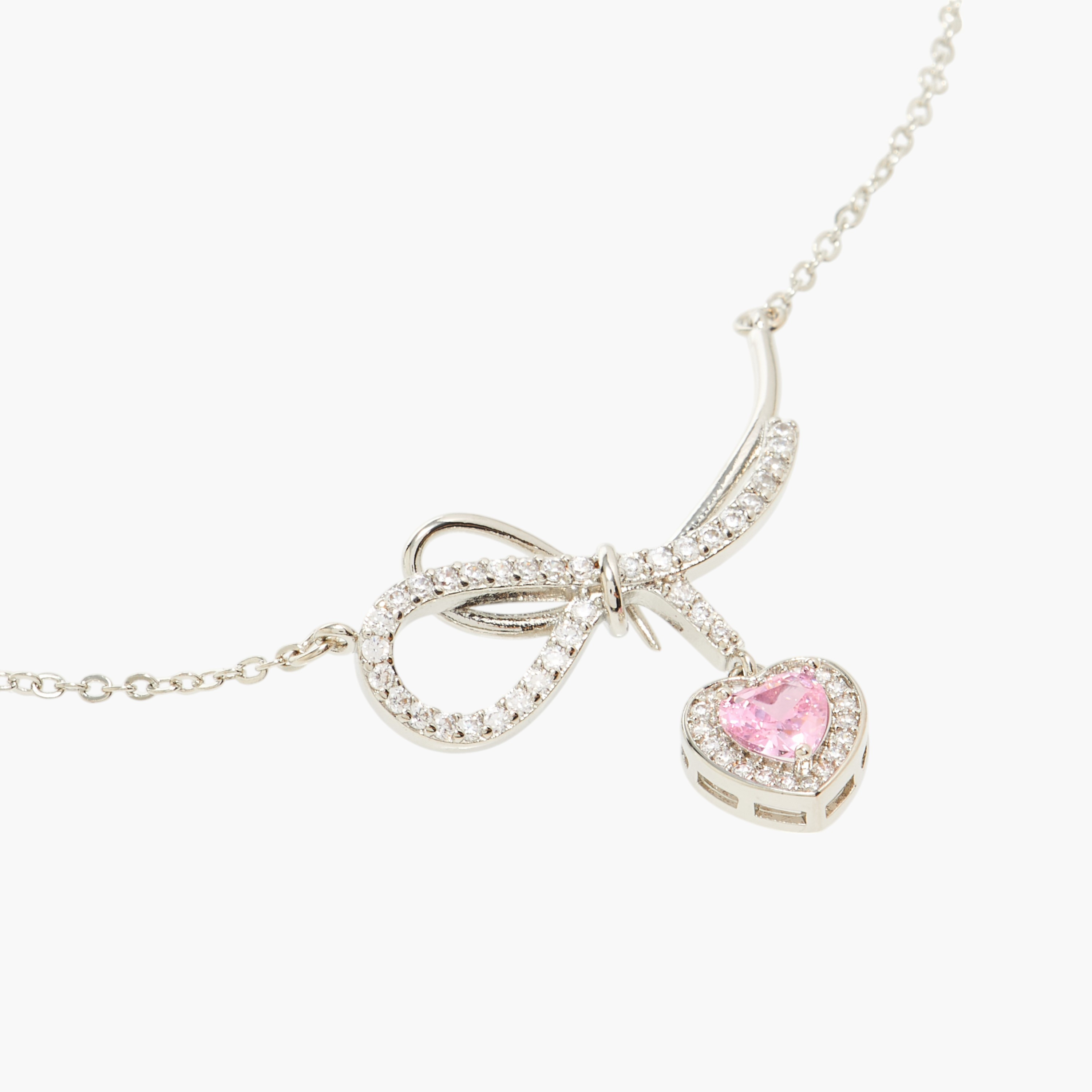 عقد مزين بدلاية قلب وأحجار ومشبك إغلاق-women-watchesandjewellery-jewellery-necklacesandpendants-image-4