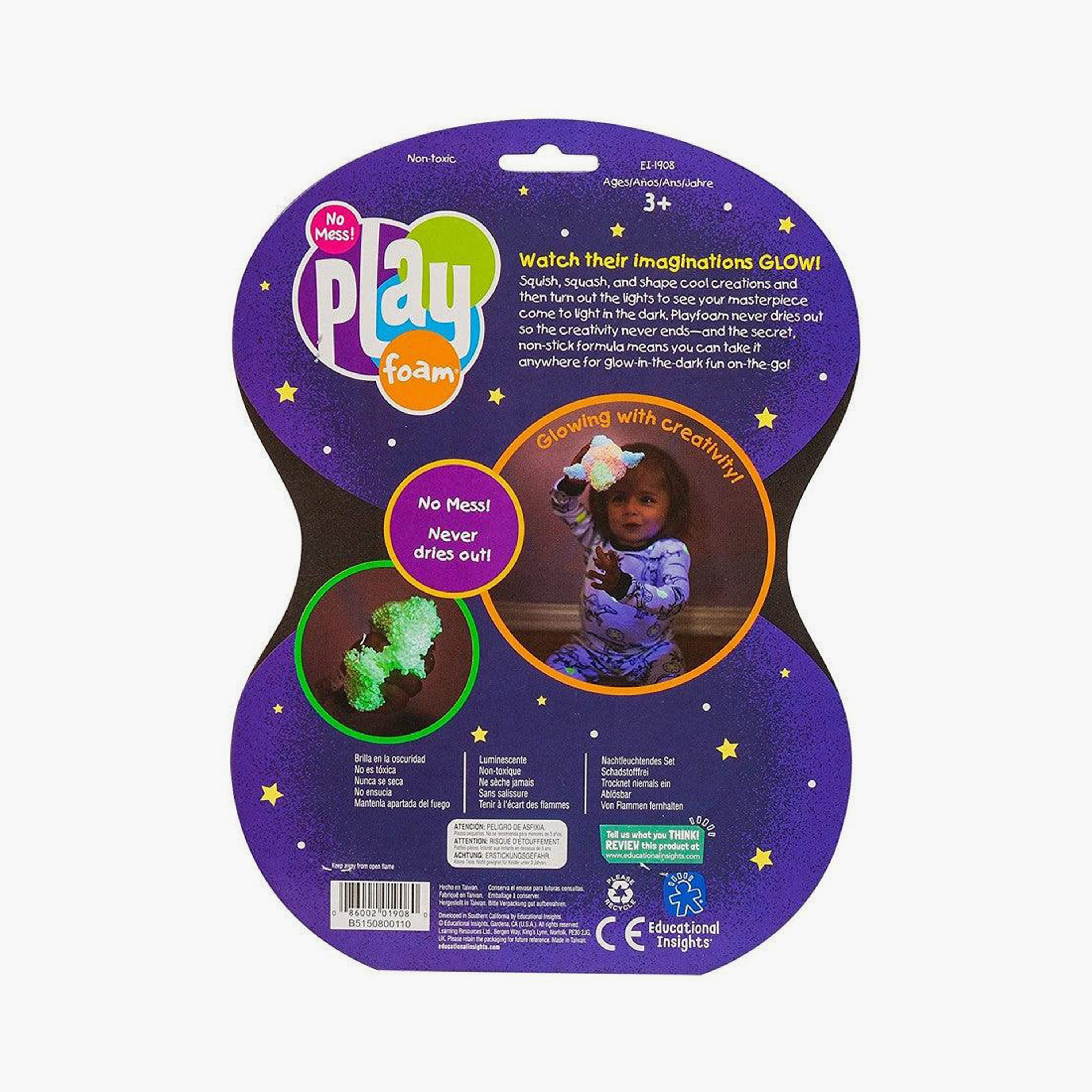 Gloo 4-Piece Learning Resources Playfoam Glow In The Dark-toys-babyandtoddlertoys-learningtoys-image-1
