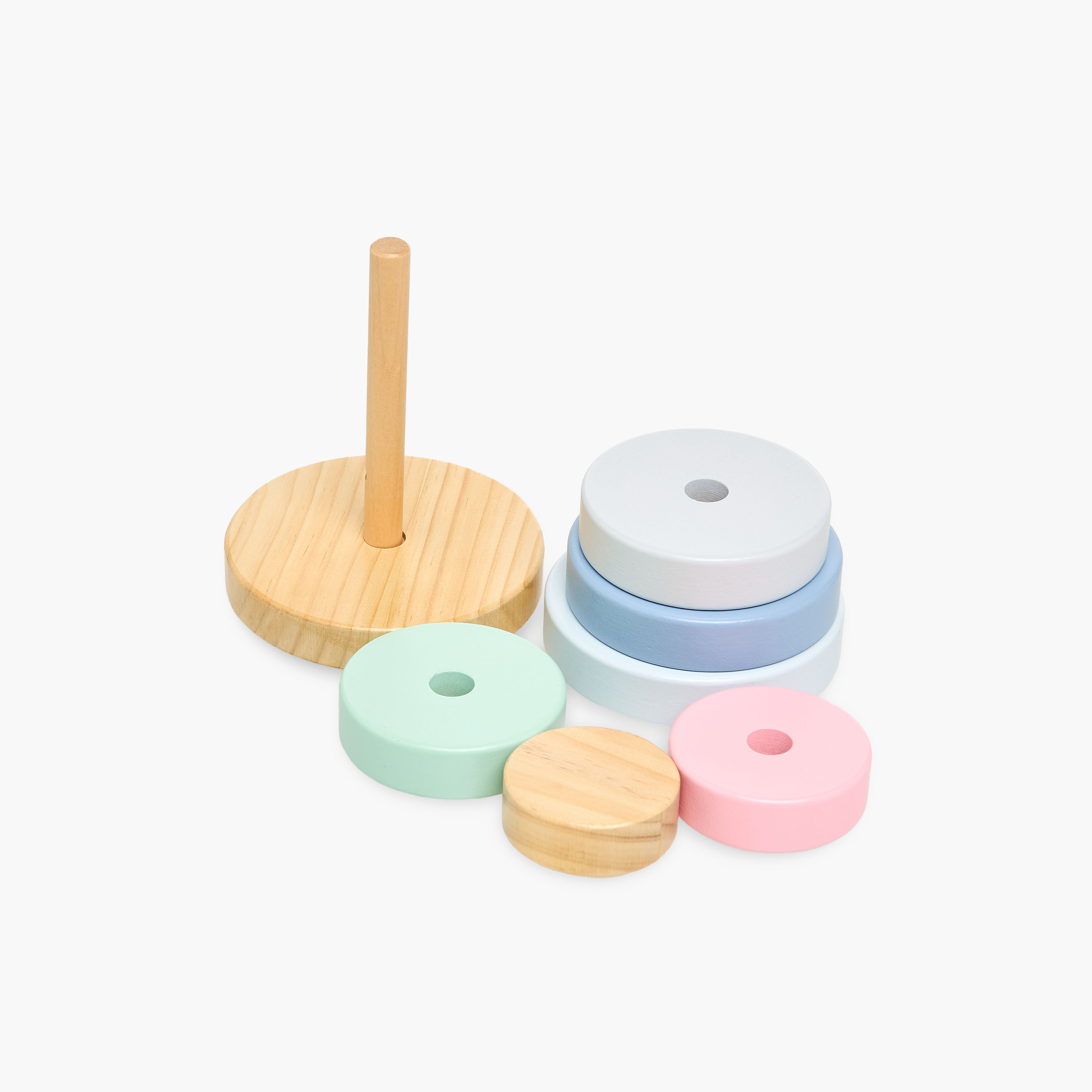 Juniors 7-Piece Rainbow Stacking Tower Playset-toys-babyandtoddlertoys-stackingandnestingtoys-image-2
