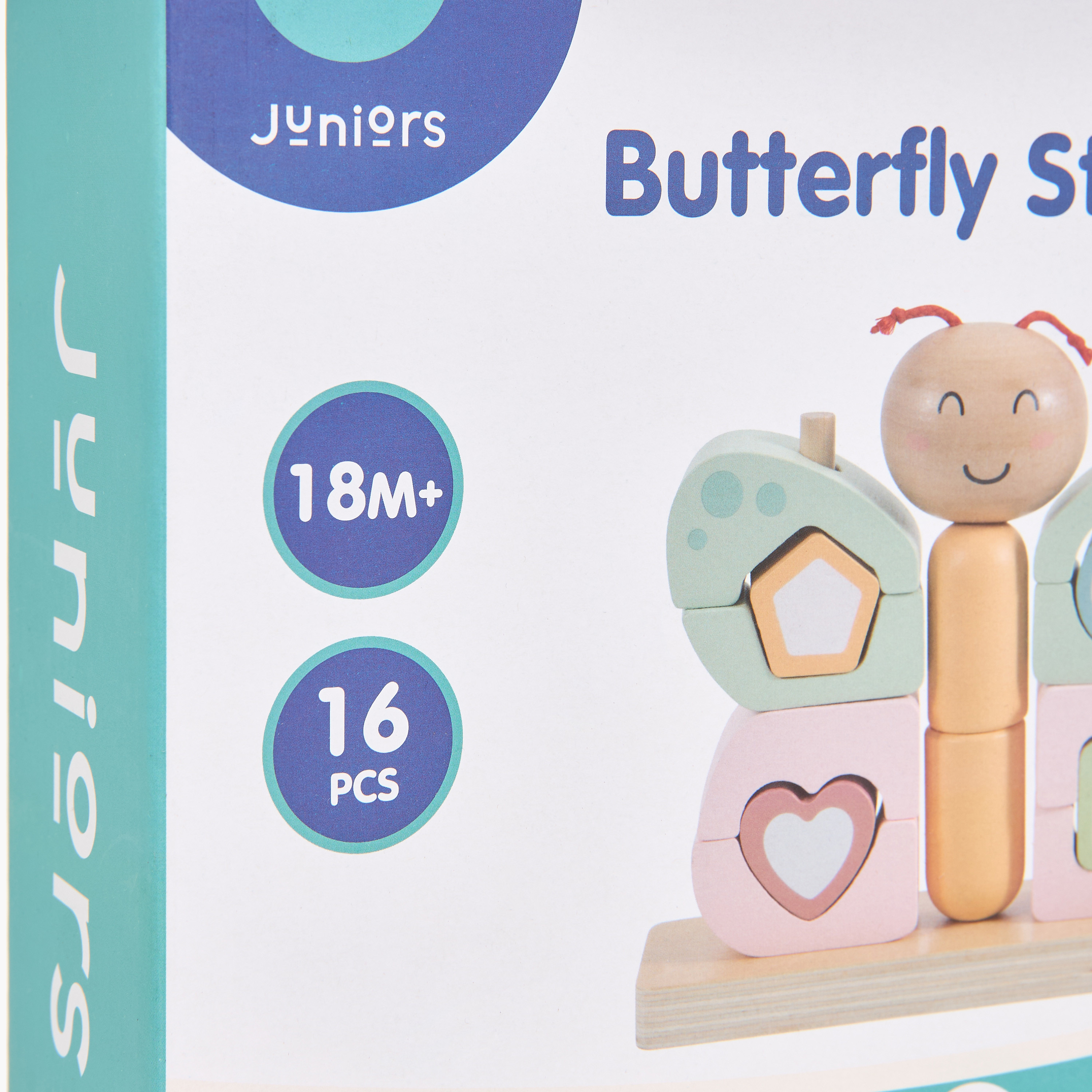 مجموعة ألعاب تكديس بتصميم فراشة 16 قطعة من جونيورز-toys-babyandtoddlertoys-stackingandnestingtoys-image-7
