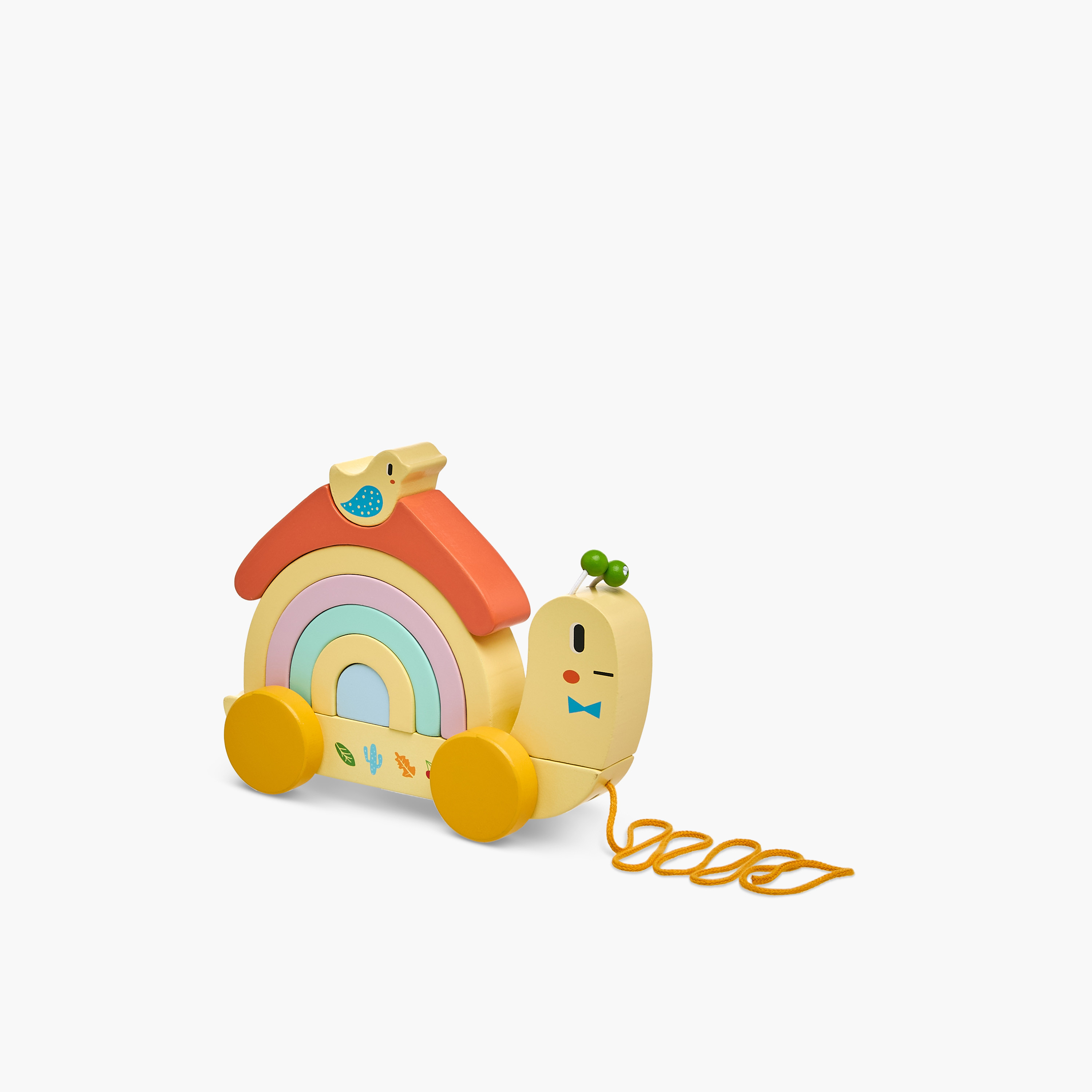 Juniors Pull Along Rainbow Snail Toy-toys-babyandtoddlertoys-pushandpulltoys-image-1