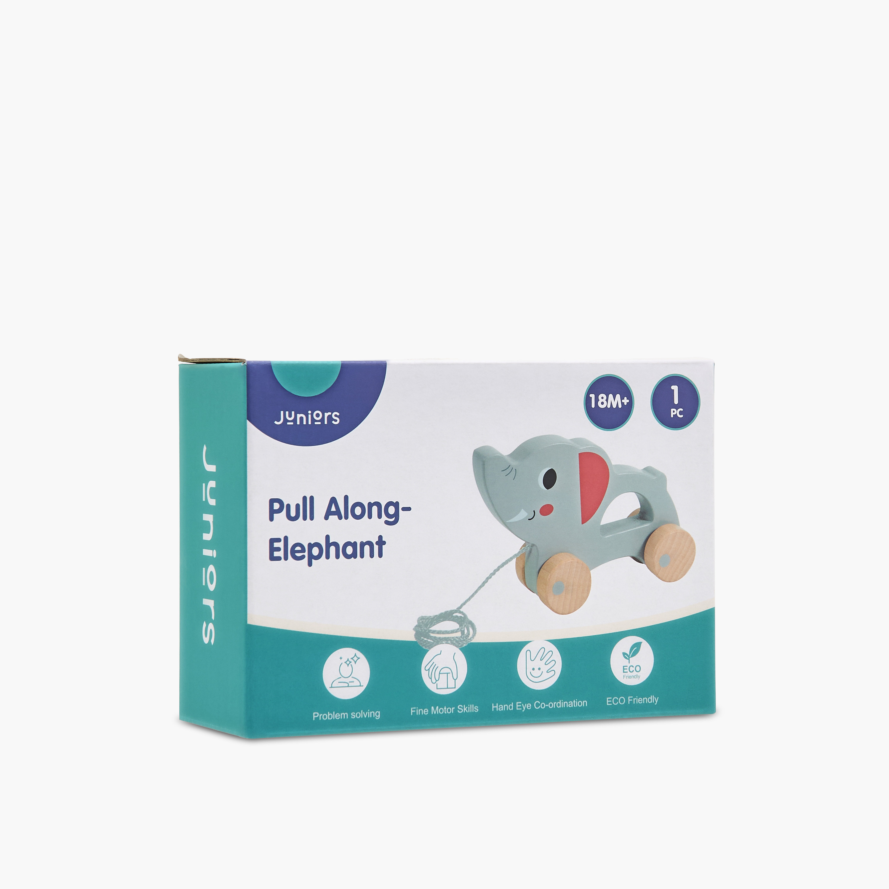 Juniors Pull Along Elephant Toy-toys-babyandtoddlertoys-pushandpulltoys-image-5
