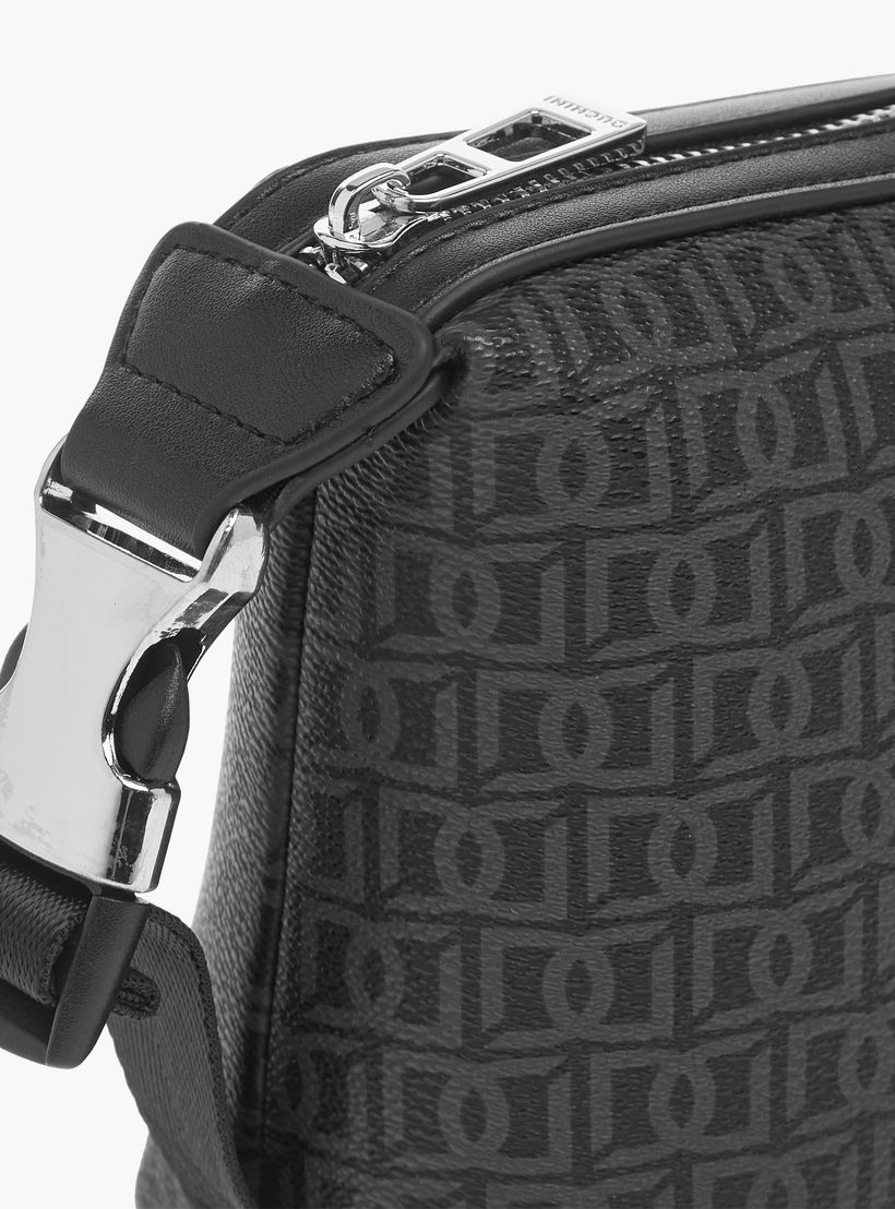 شنطة صغيرة بسحاب إغلاق وتفاصيل إبزيم بطبعات مونوغرام من دوتشيني-men-beltsandwallets-wallets-image-4