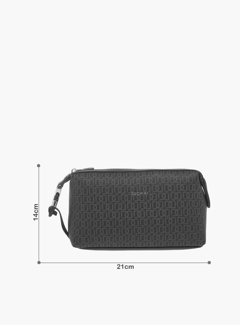 شنطة صغيرة بسحاب إغلاق وتفاصيل إبزيم بطبعات مونوغرام من دوتشيني-men-beltsandwallets-wallets-image-2