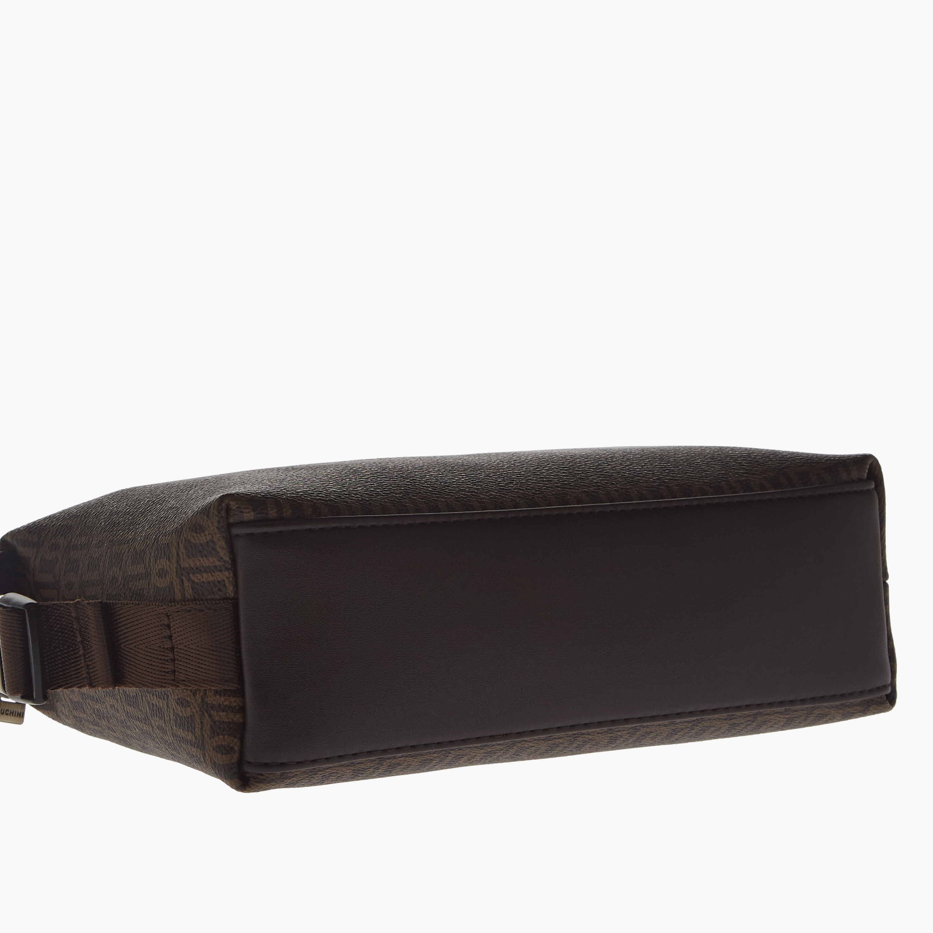 Duchini Monogram Print Pouch with Zip Closure and Side Release Buckle Detail-men-beltsandwallets-wallets-image-5
