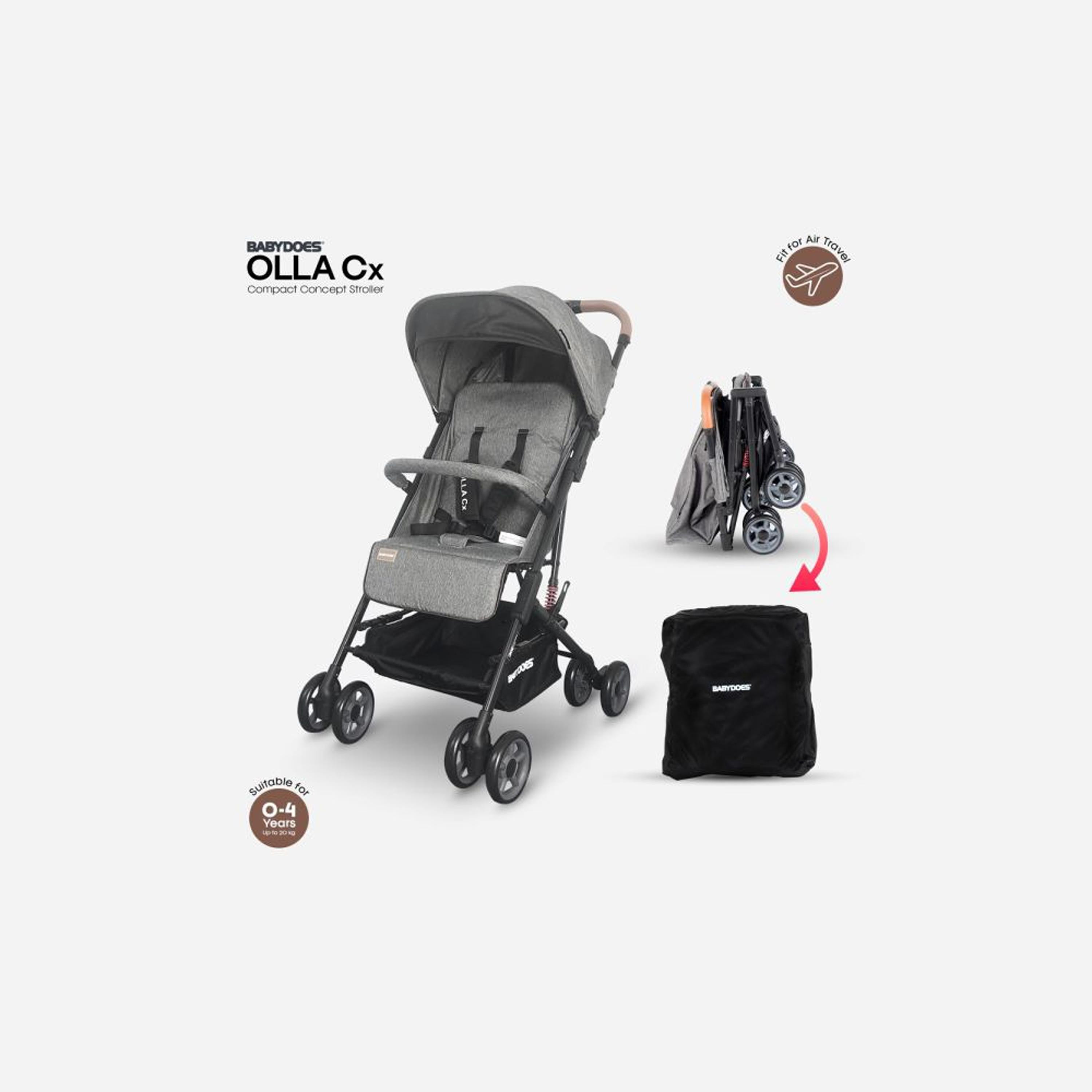 Babydoes OLLA CX One Hand Fold Stroller - 0-4 Years-baby-gear-strollersandprams-strollers-image-1