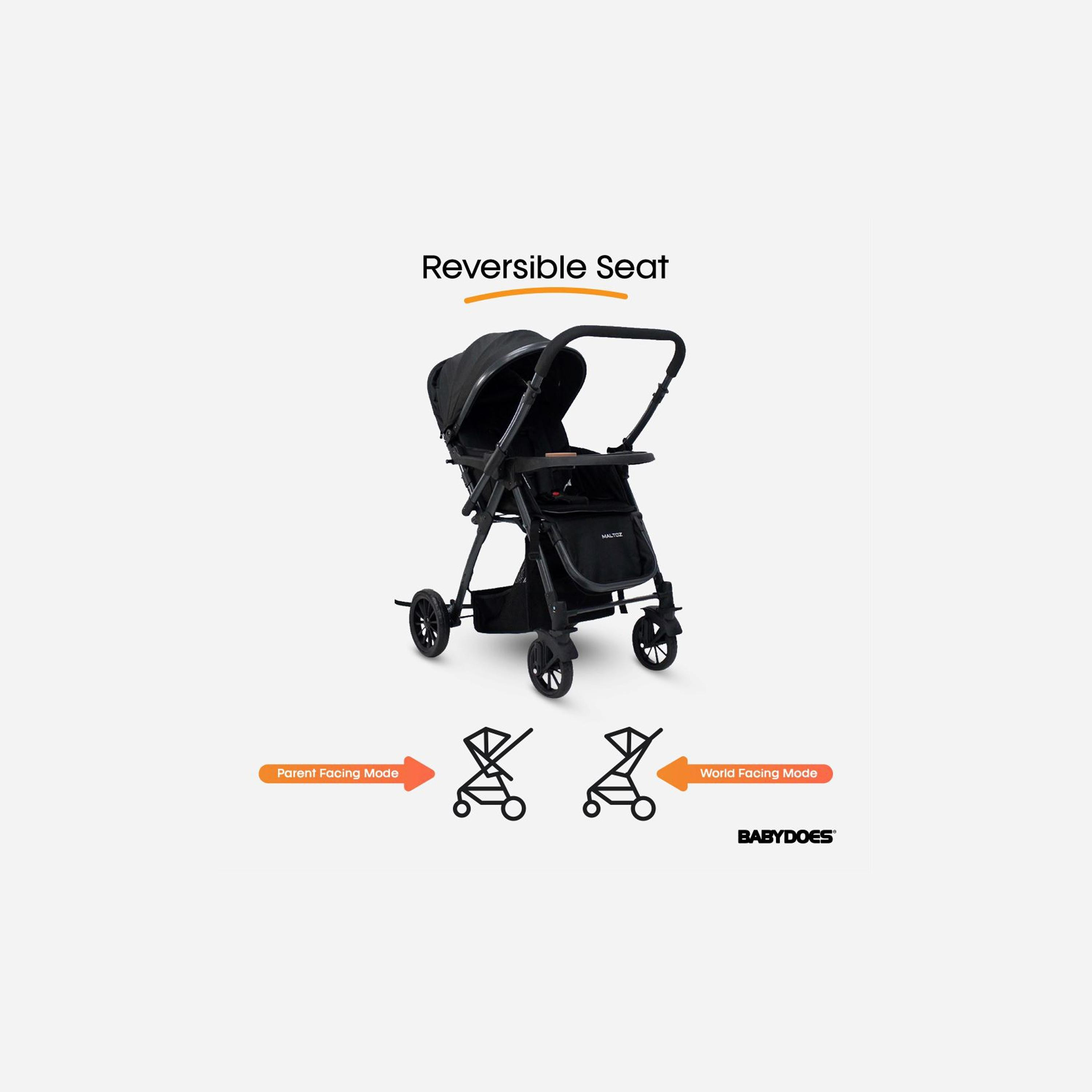 Babydoes MALTOZ Stroller with Reversable Handle - 0-4 Years-baby-gear-strollersandprams-strollers-image-4