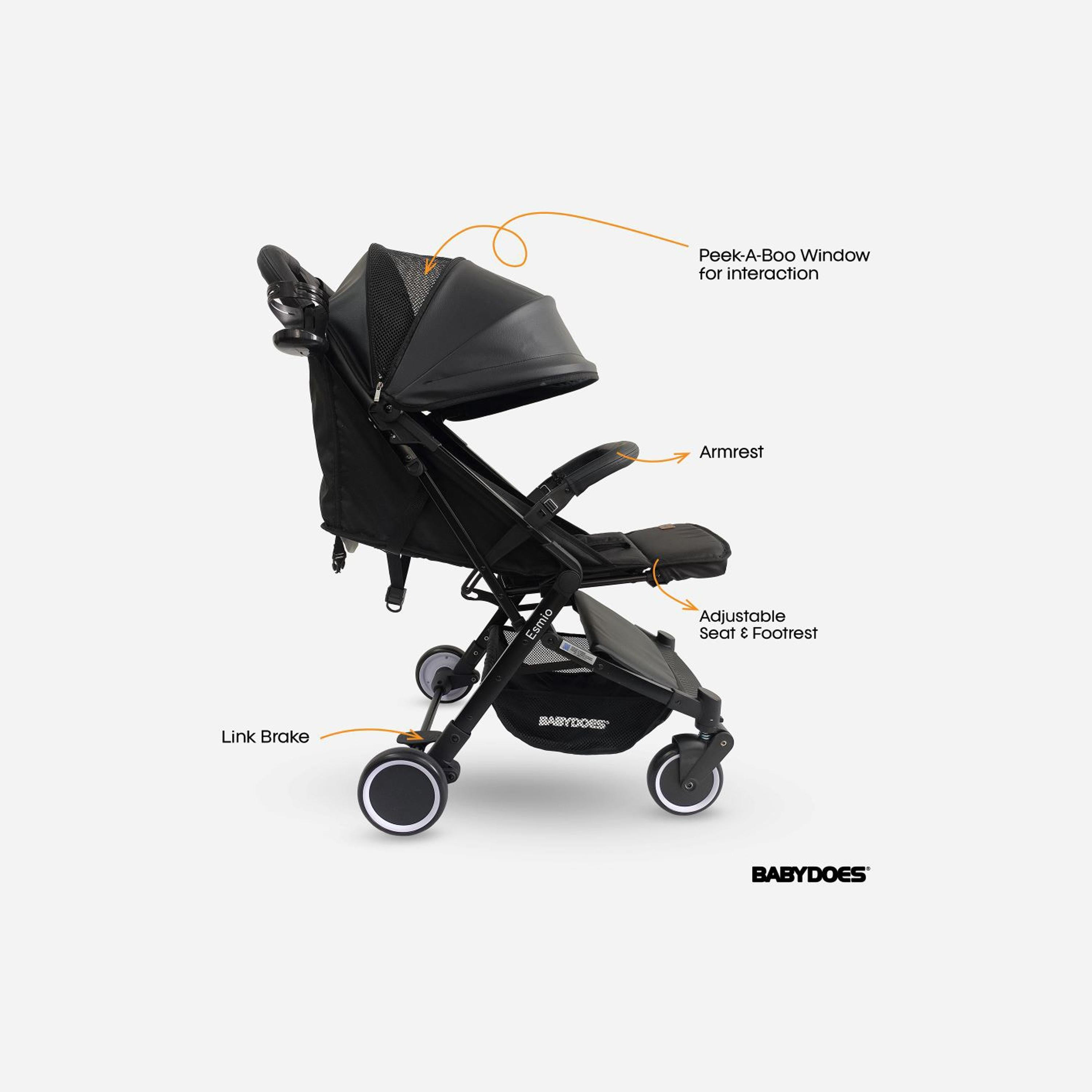 Babydoes ESMIO Travel Lite Shock Proof Stroller - 0-4 Years-baby-gear-strollersandprams-strollers-image-2