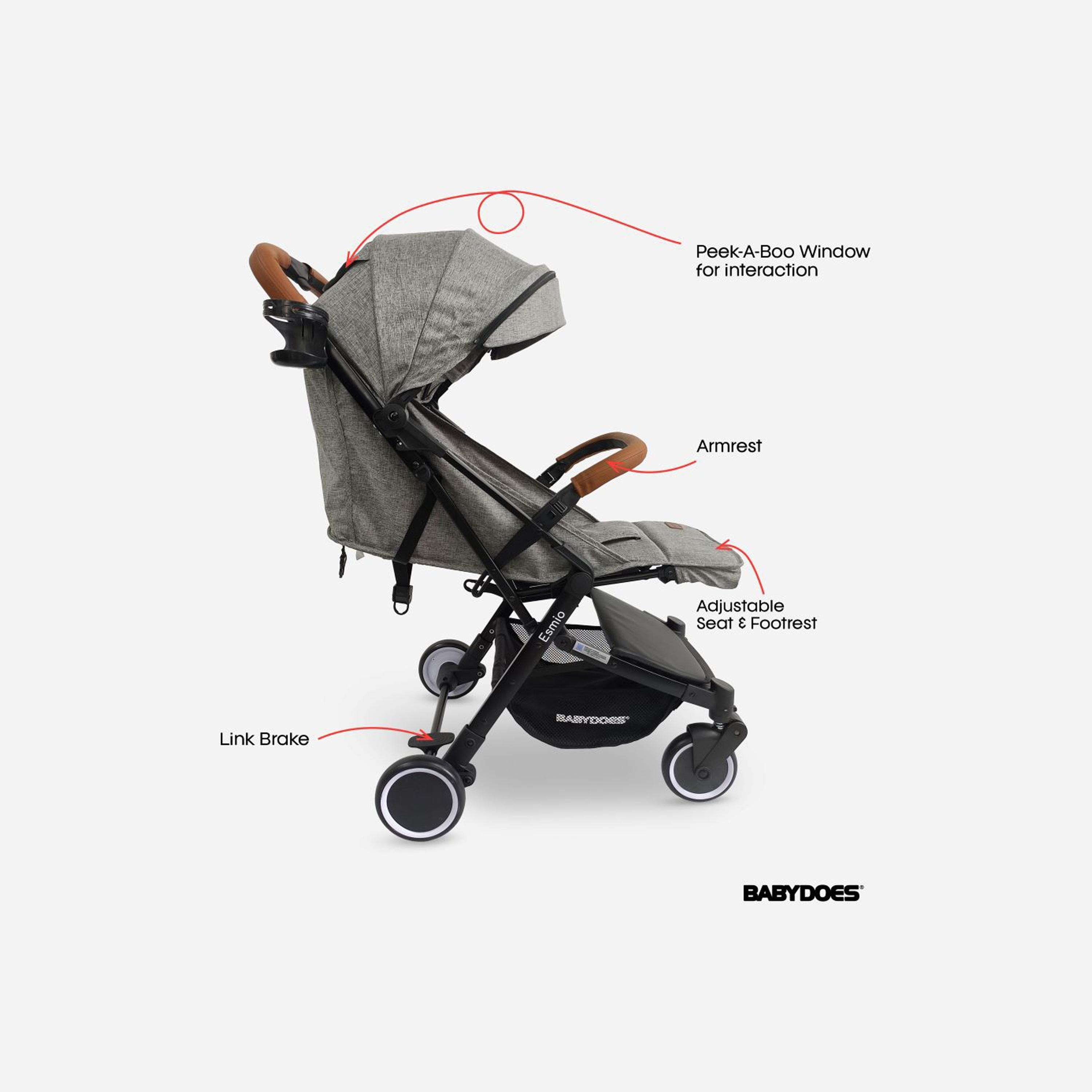 Babydoes ESMIO Travel Lite Shock Proof Stroller - 0-4 Years-baby-gear-strollersandprams-strollers-image-7