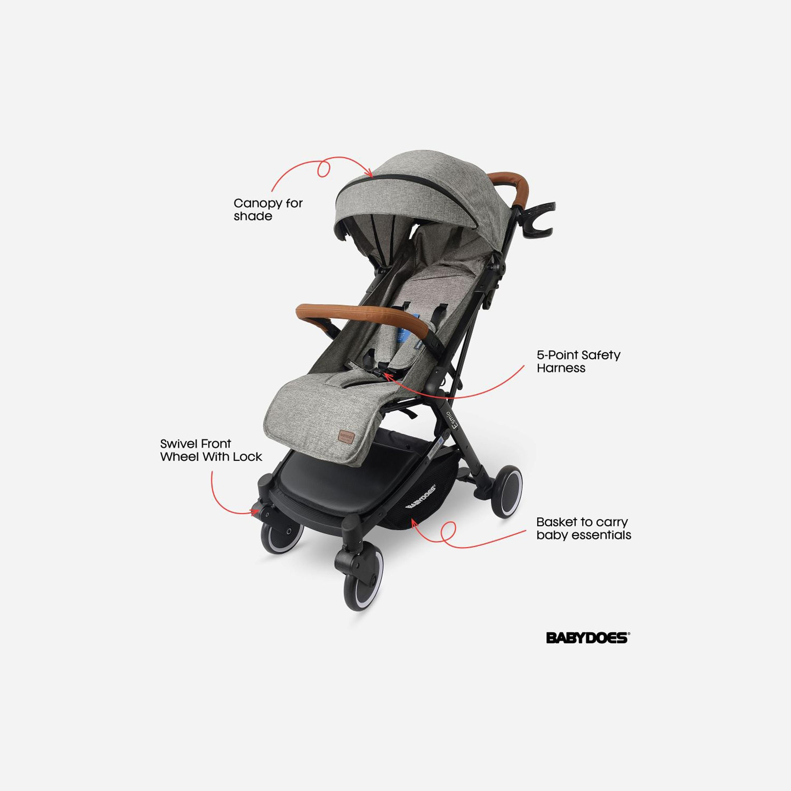 Babydoes ESMIO Travel Lite Shock Proof Stroller - 0-4 Years-baby-gear-strollersandprams-strollers-image-8