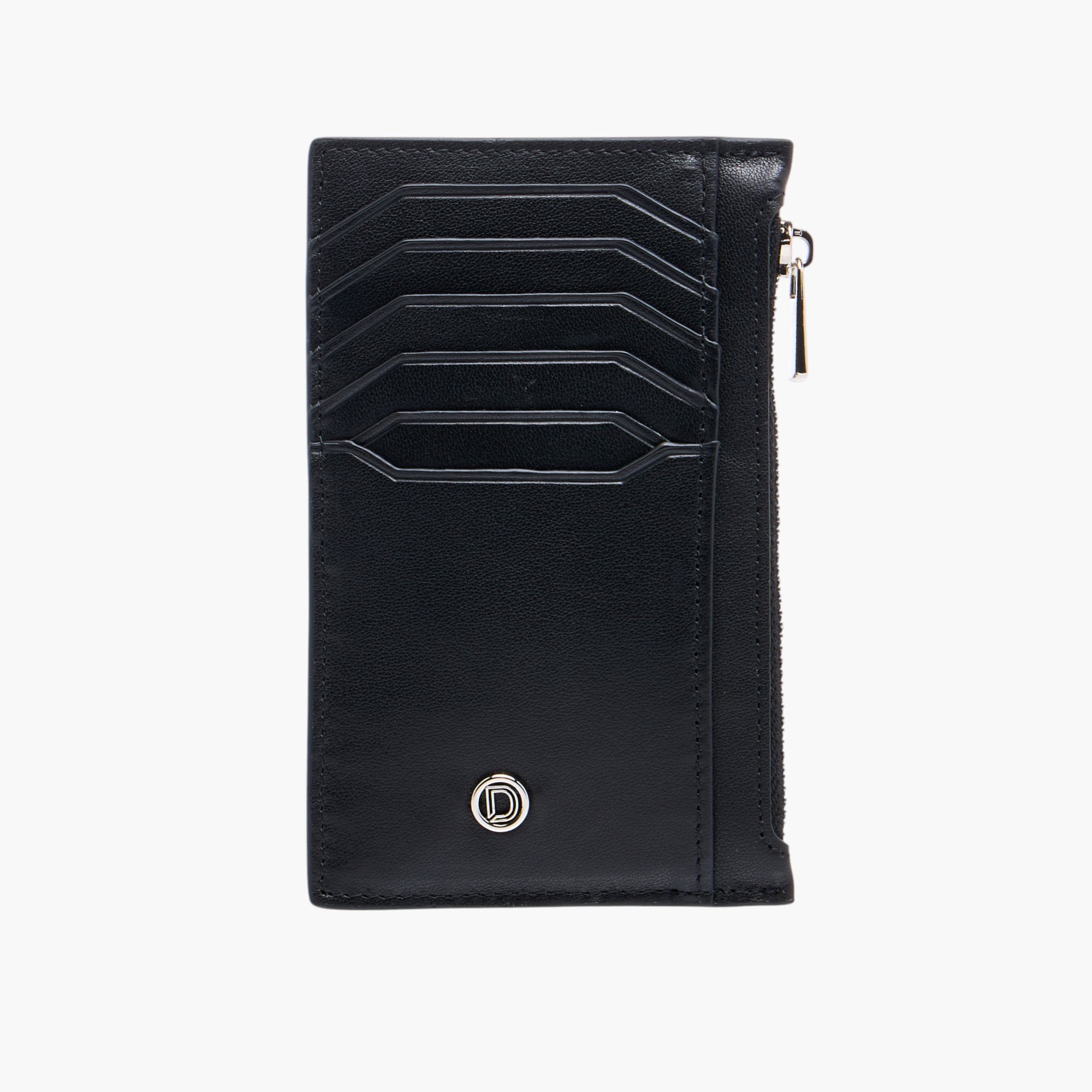 Duchini Textured Card Holder with Zip Closure-men-beltsandwallets-wallets-image-1