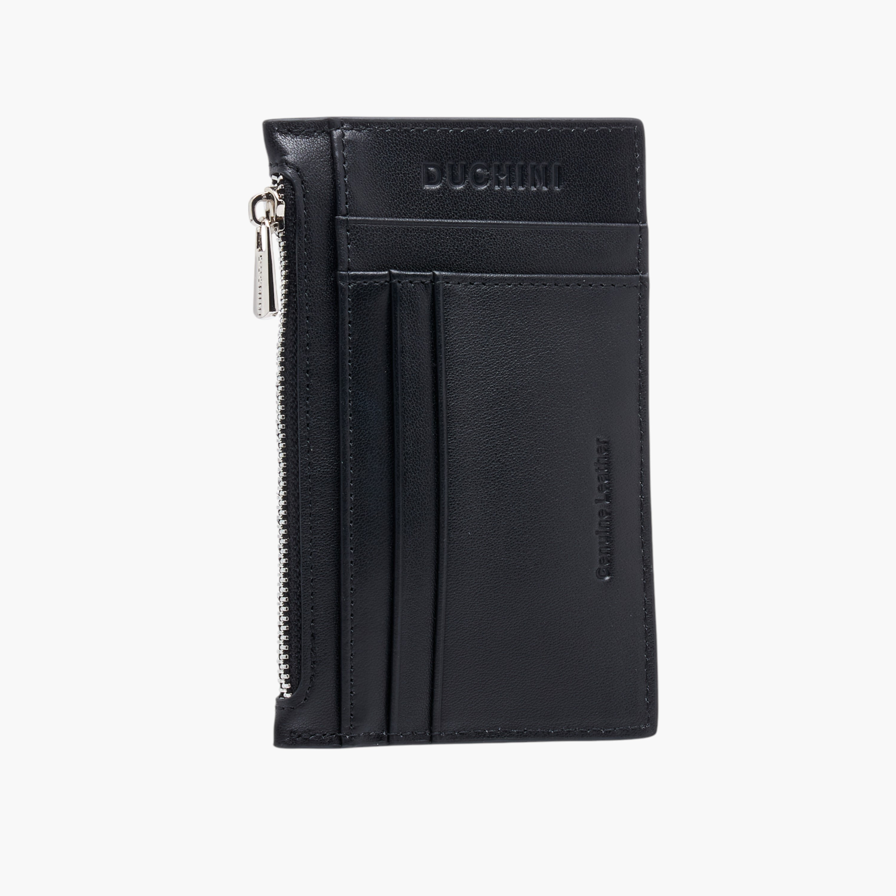 Duchini Textured Card Holder with Zip Closure-men-beltsandwallets-wallets-image-2