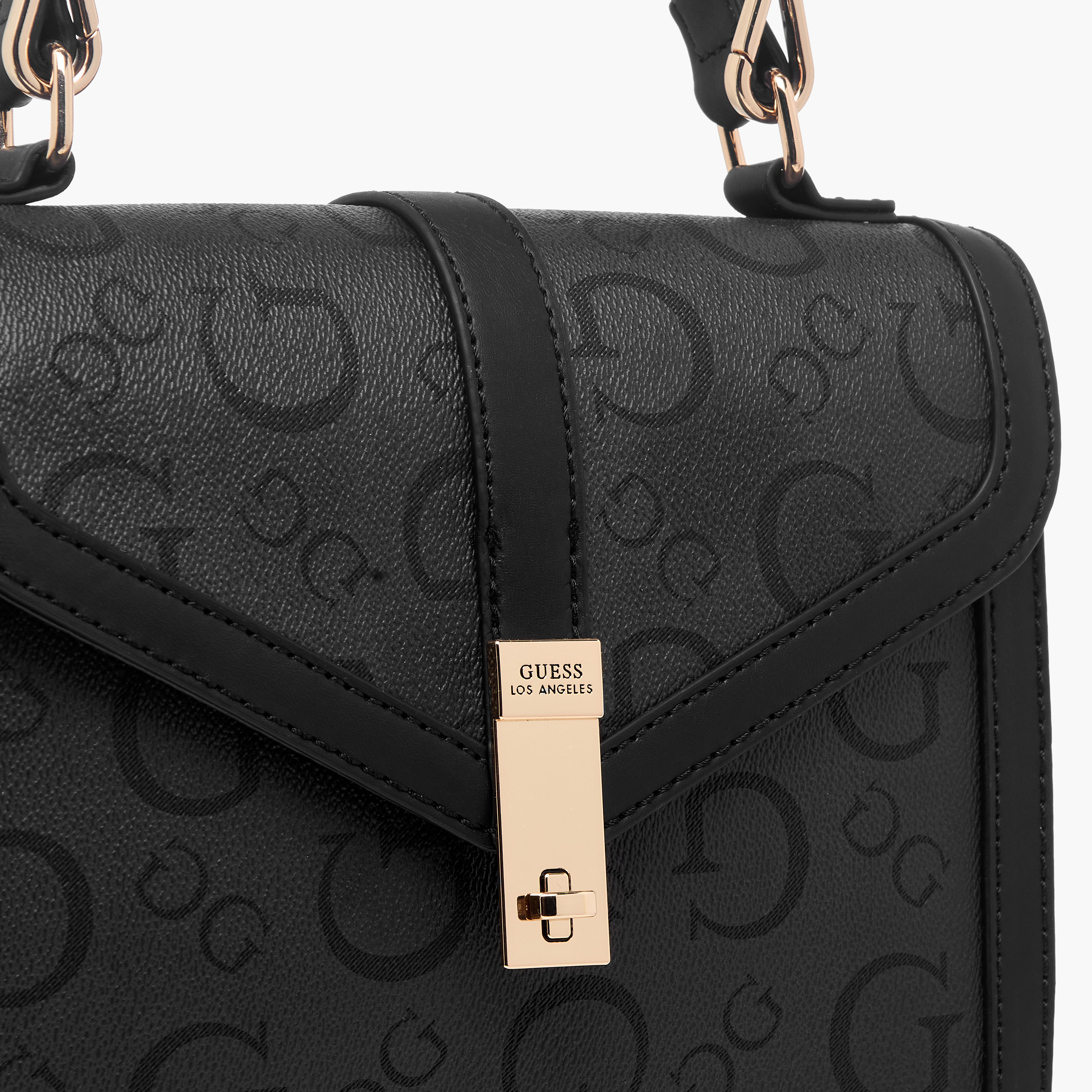 Guess Delvin Monogram Print Crossbody Bag with Flap Closure-women-bagsandwallets-handbags-image-5