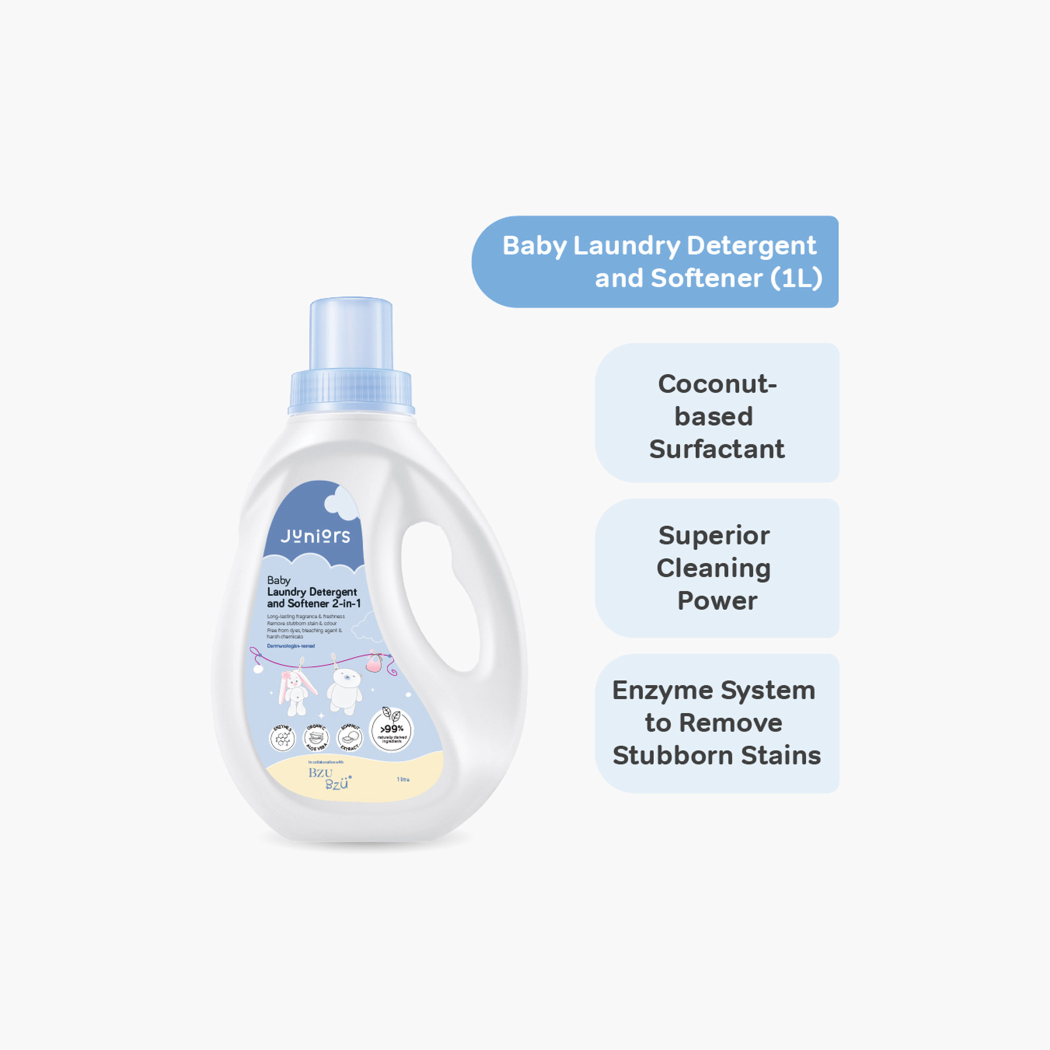 منظف ومنعم ملابس الأطفال 2 في 1 من جونيورز - 1 لتر-baby-feeding-cleaningliquids-image-2