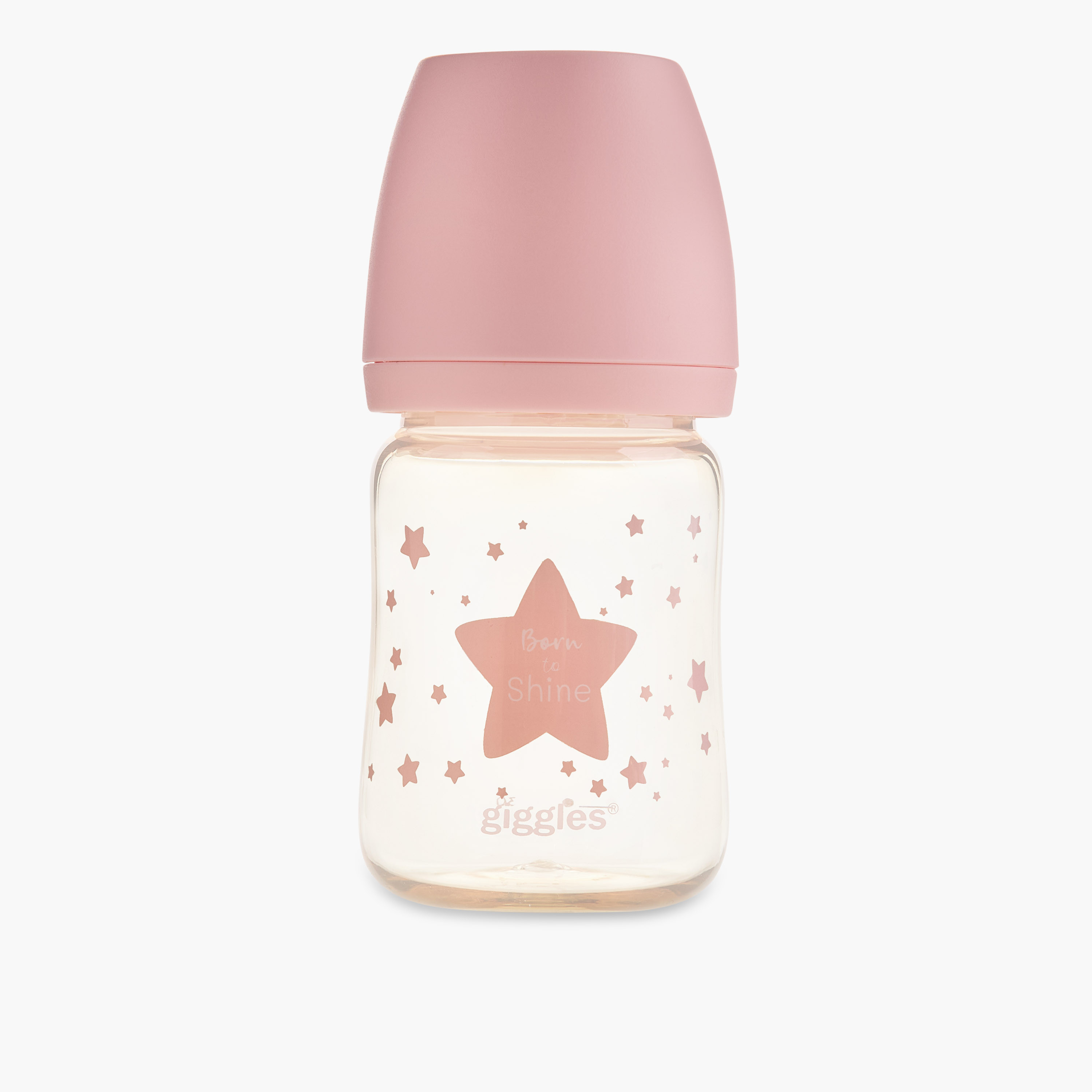 Giggles Feeding Bottle with Star Print, 150 ml-baby-feeding-feedingbottles-bottlesandteats-image-1