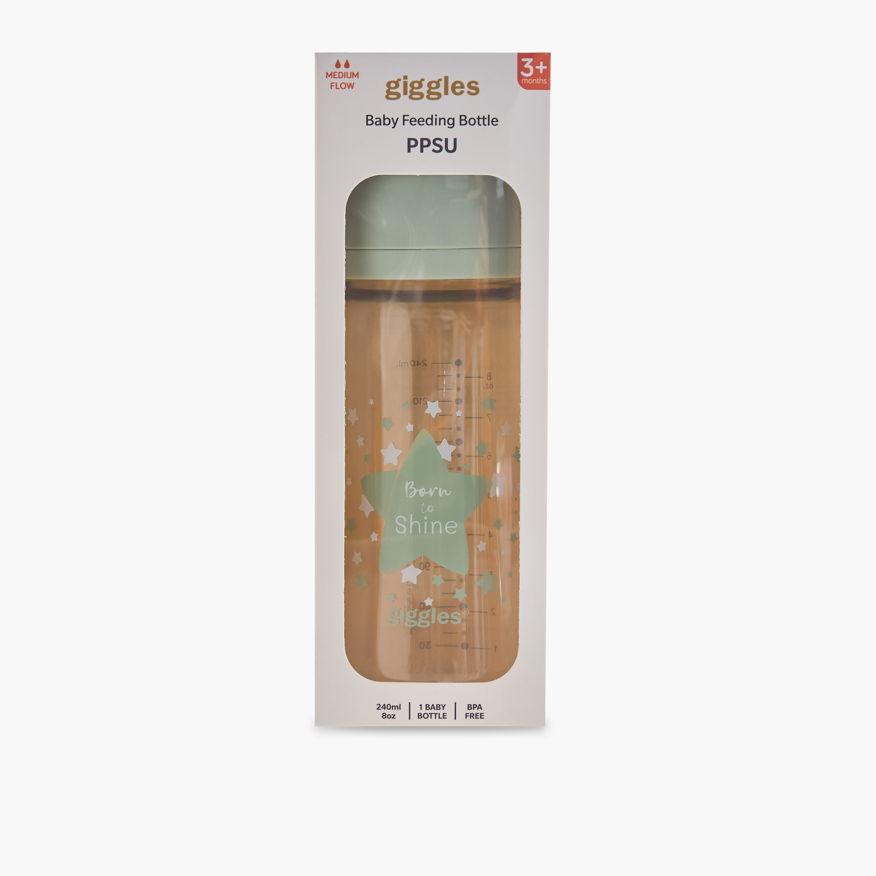 Giggles Feeding Bottle with Star Print, 240 ml-baby-feeding-feedingbottles-bottlesandteats-image-11