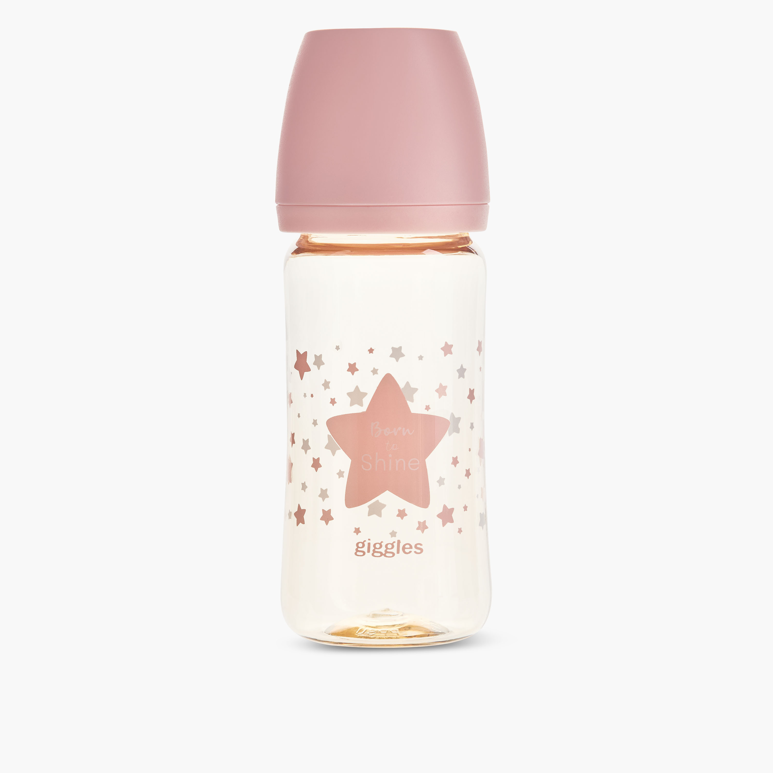 Giggles Feeding Bottle with Star Print, 240 ml-baby-feeding-feedingbottles-bottlesandteats-image-1