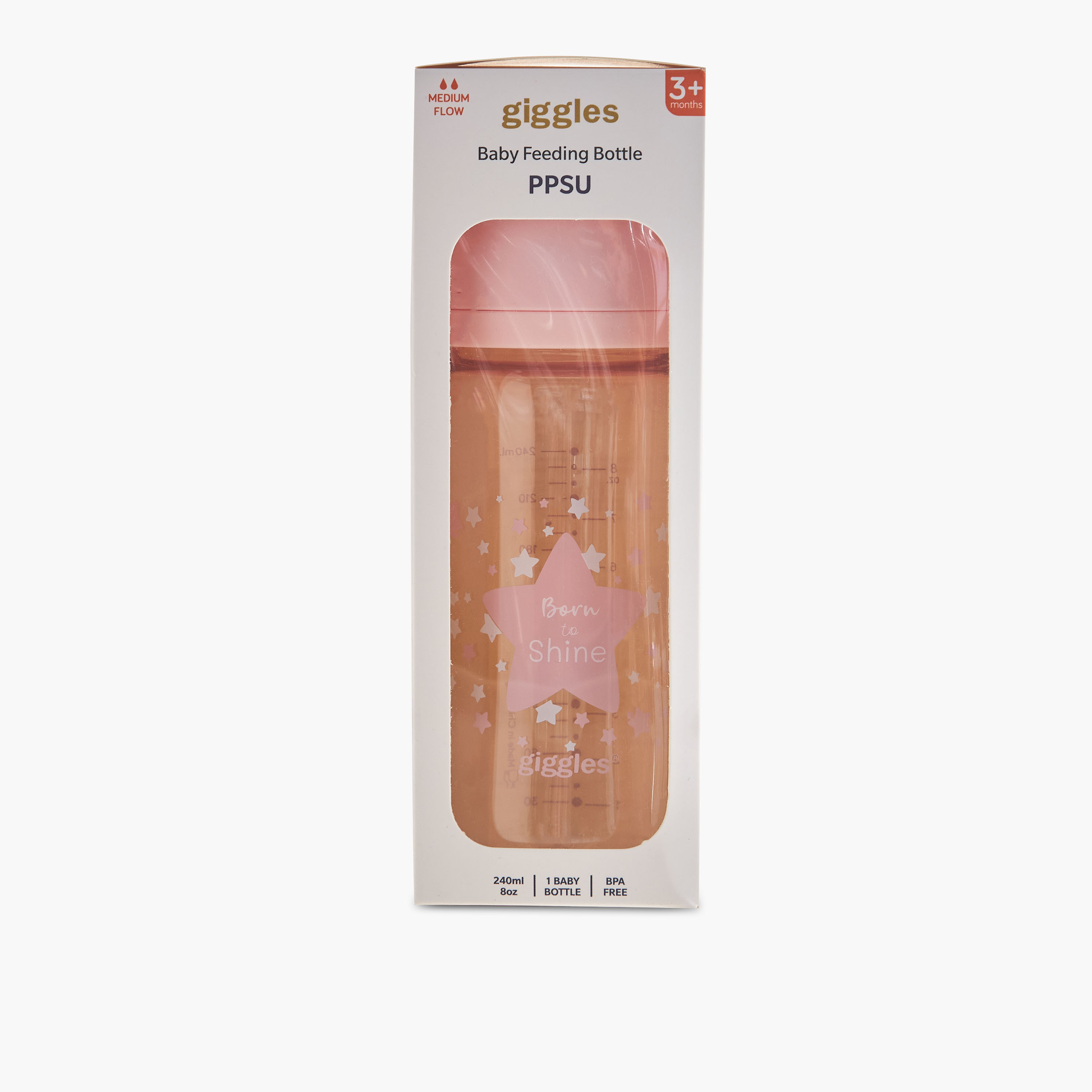 Giggles Feeding Bottle with Star Print, 240 ml-baby-feeding-feedingbottles-bottlesandteats-image-11
