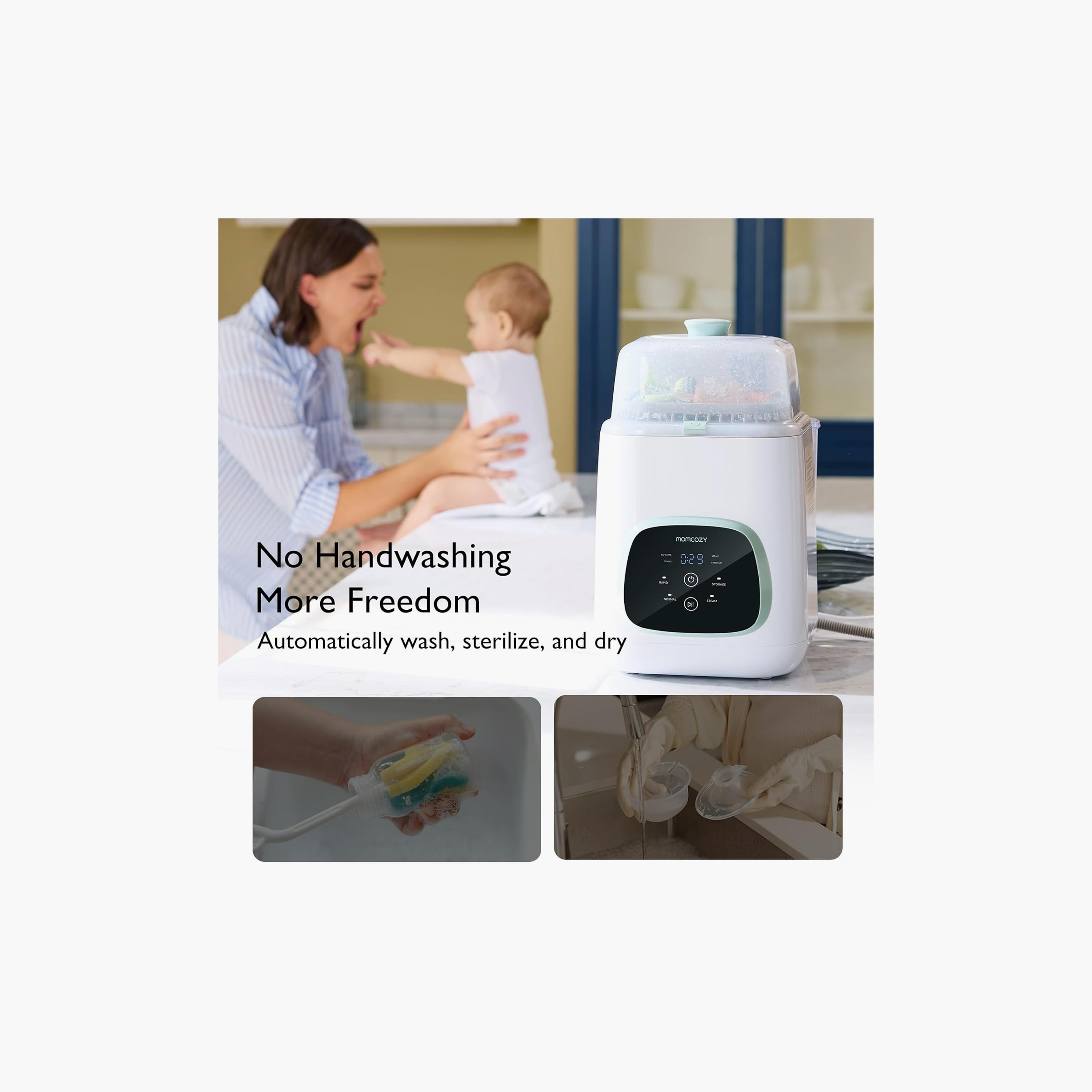 Momcozy KleanPal Touch Screen Bottle Washer, Sterilizer & Dryer-baby-feeding-sterilizersandwarmers-image-6