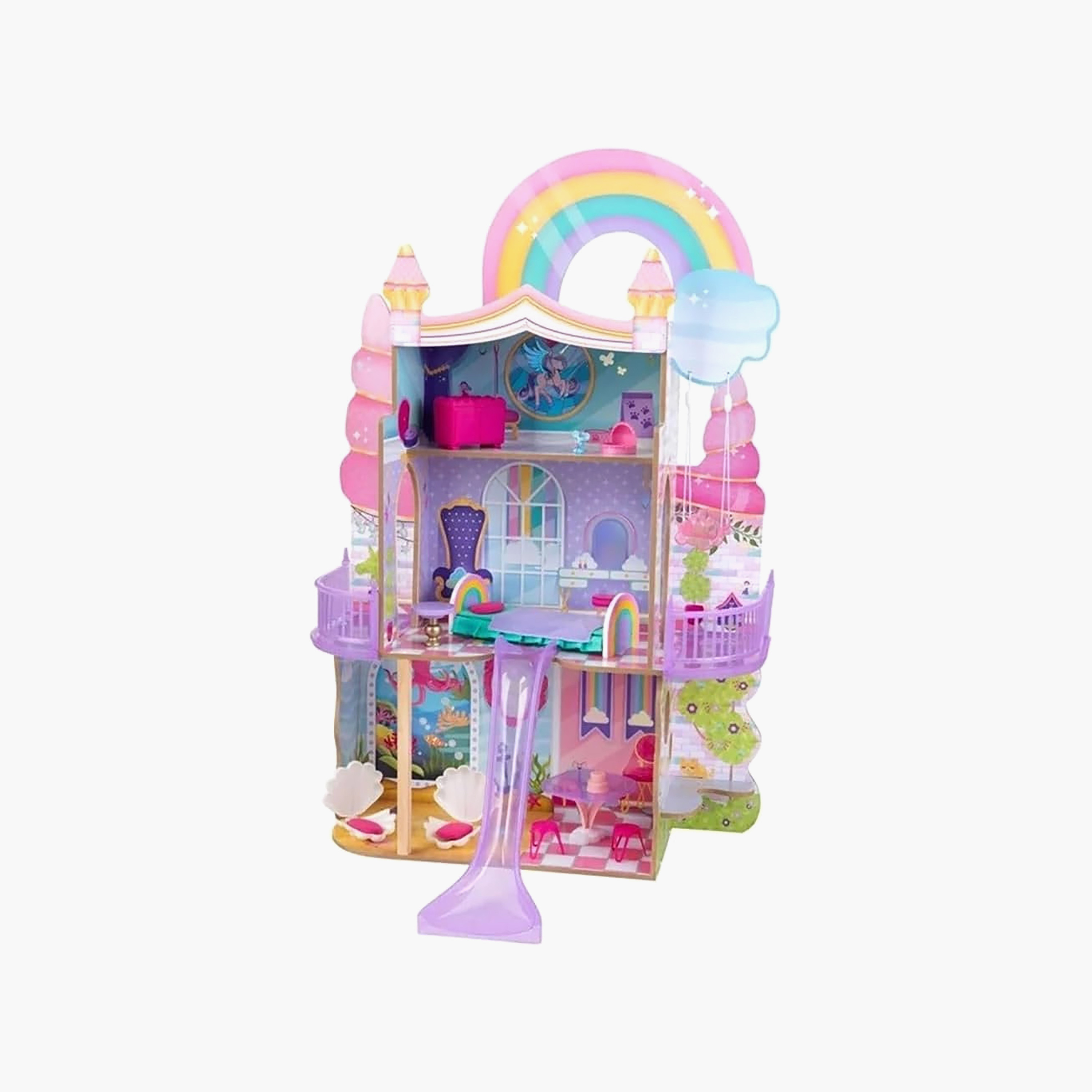 Kidkraft Rainbow Dreamers Unicorn Mermaid Dollhouse-toys-dollsandplaysets-dollhouses-image-1