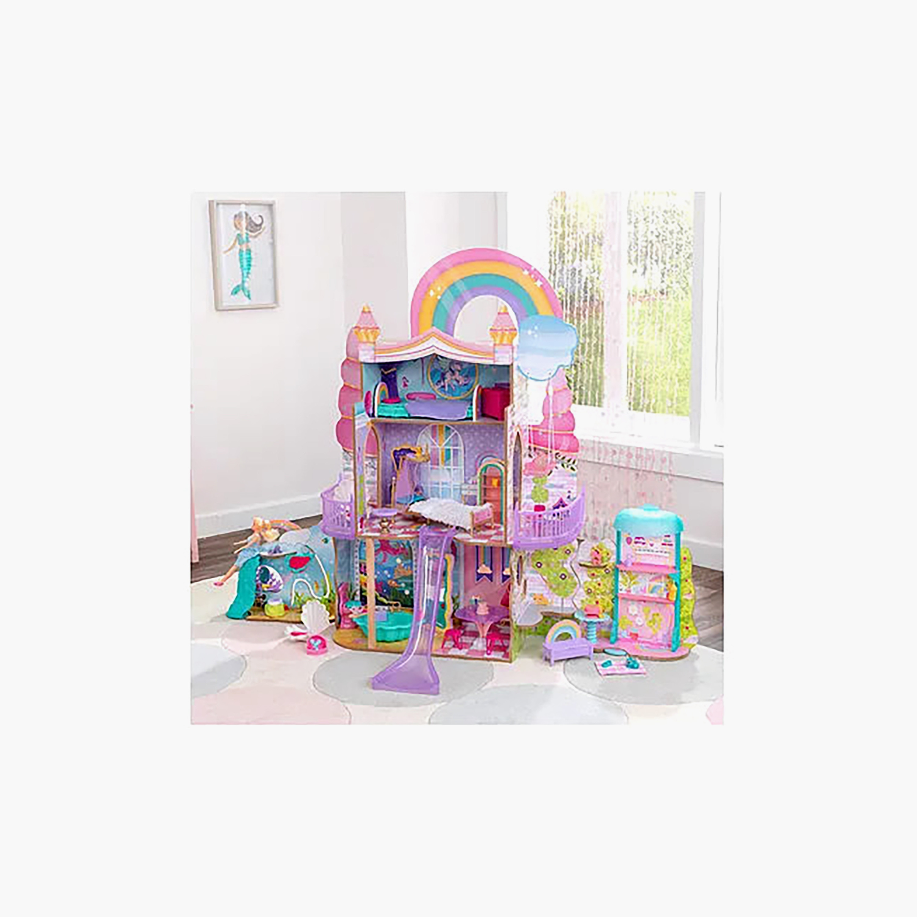 Kidkraft Rainbow Dreamers Unicorn Mermaid Dollhouse-toys-dollsandplaysets-dollhouses-image-2
