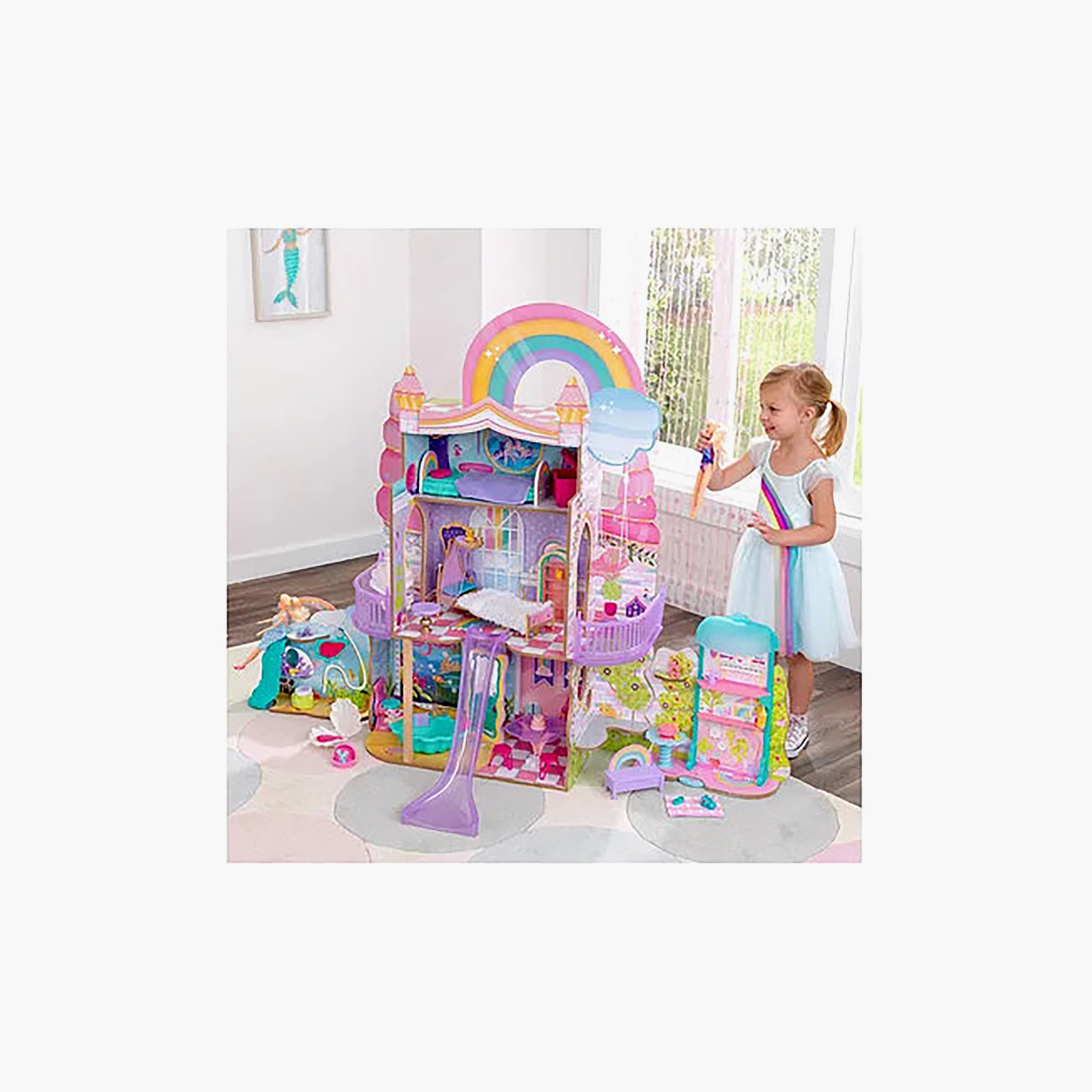 Kidkraft Rainbow Dreamers Unicorn Mermaid Dollhouse-toys-dollsandplaysets-dollhouses-image-3