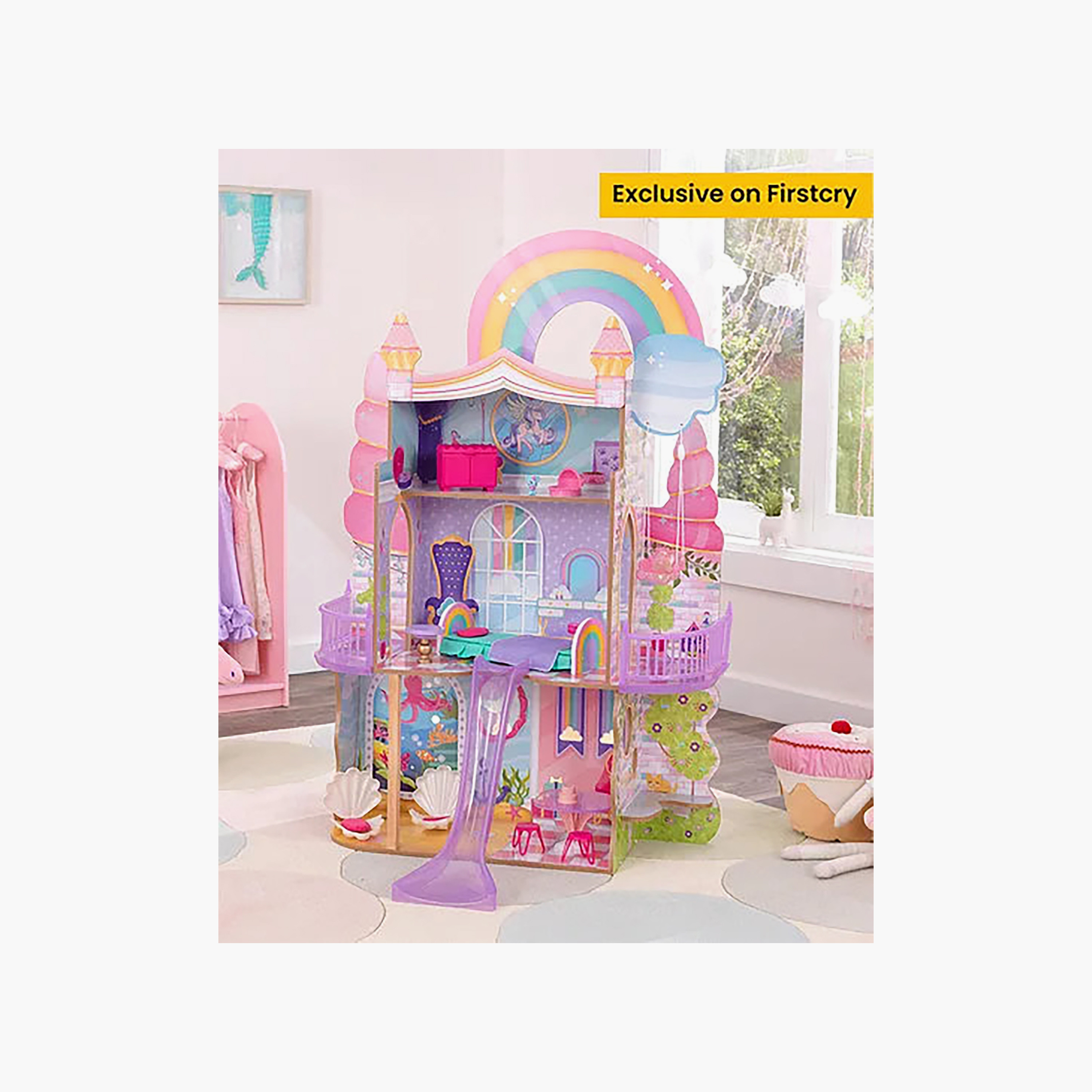 Kidkraft Rainbow Dreamers Unicorn Mermaid Dollhouse-toys-dollsandplaysets-dollhouses-image-4