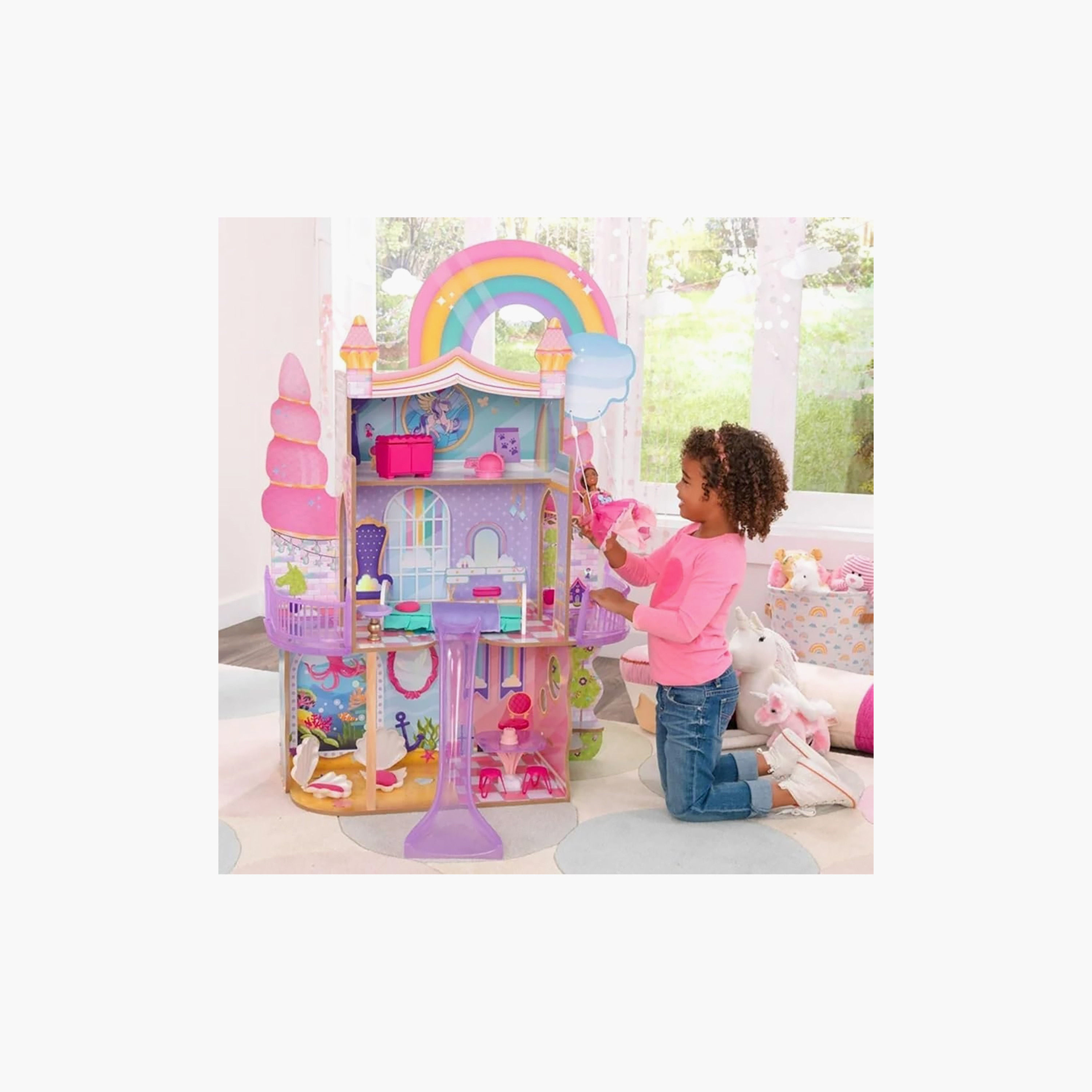 Kidkraft Rainbow Dreamers Unicorn Mermaid Dollhouse-toys-dollsandplaysets-dollhouses-image-7