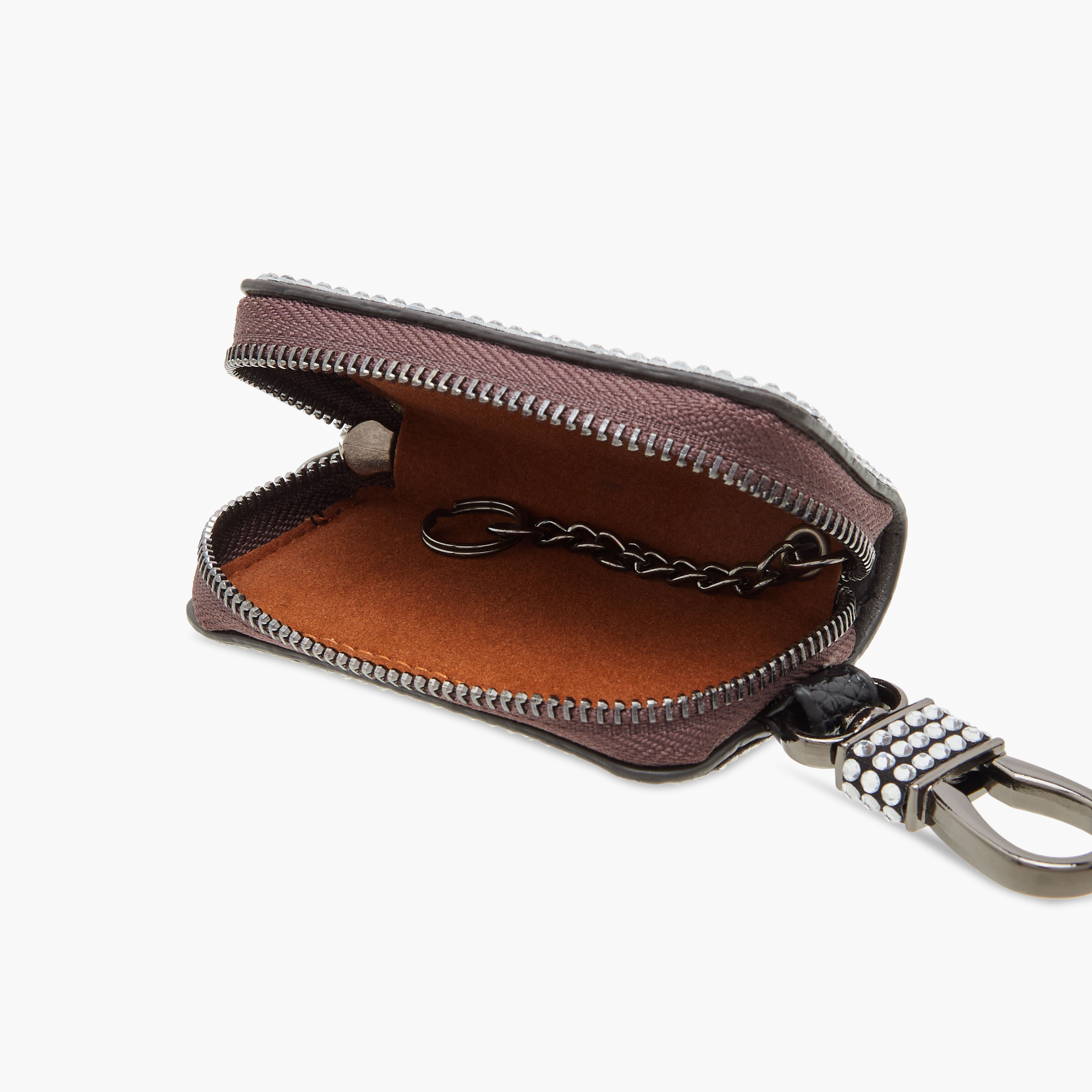 Embellished Car Key Case with Zip Closure-electronics-accessories-image-5