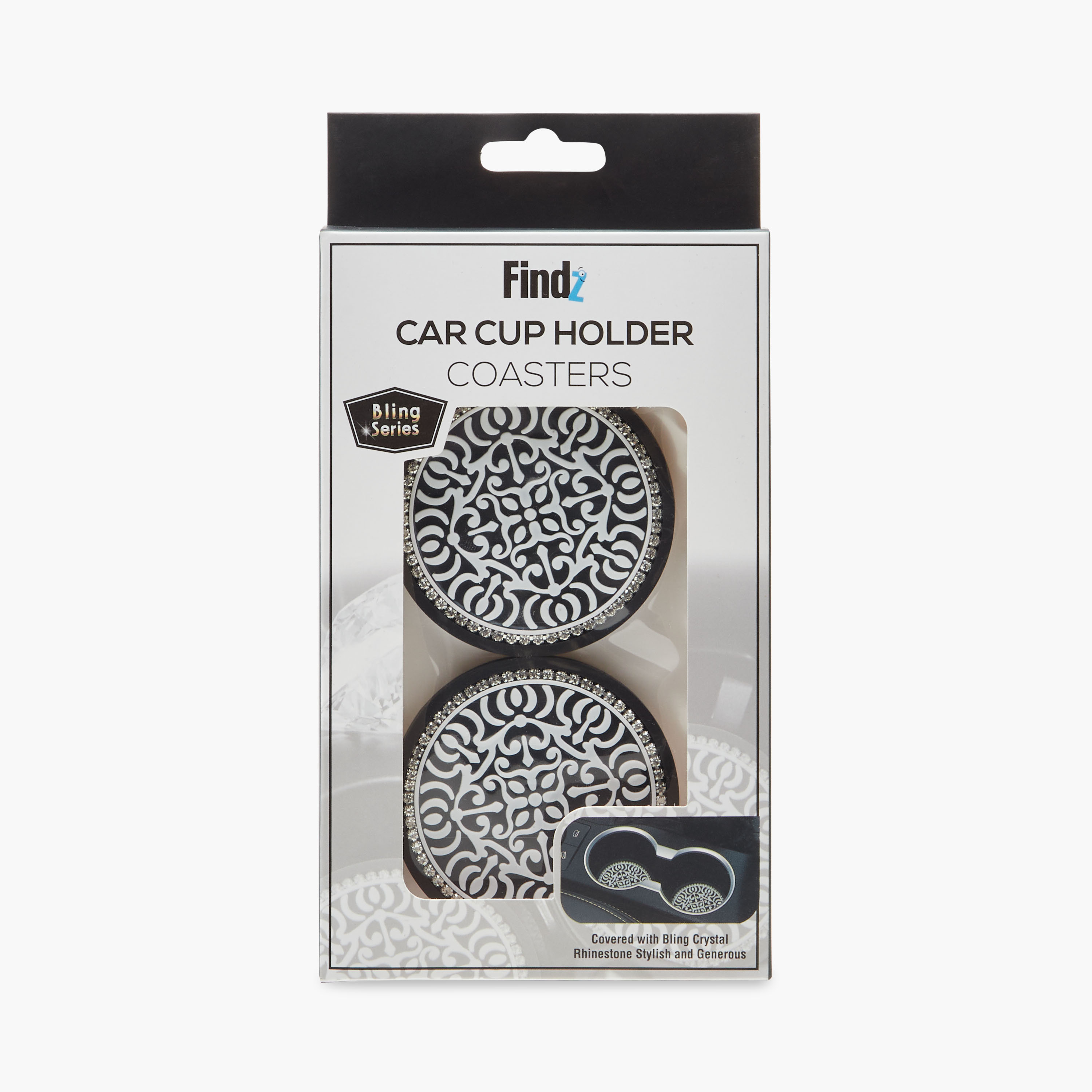 Findz Embellished Car Cup Holder Coaster - Set of 2-electronics-accessories-image-6