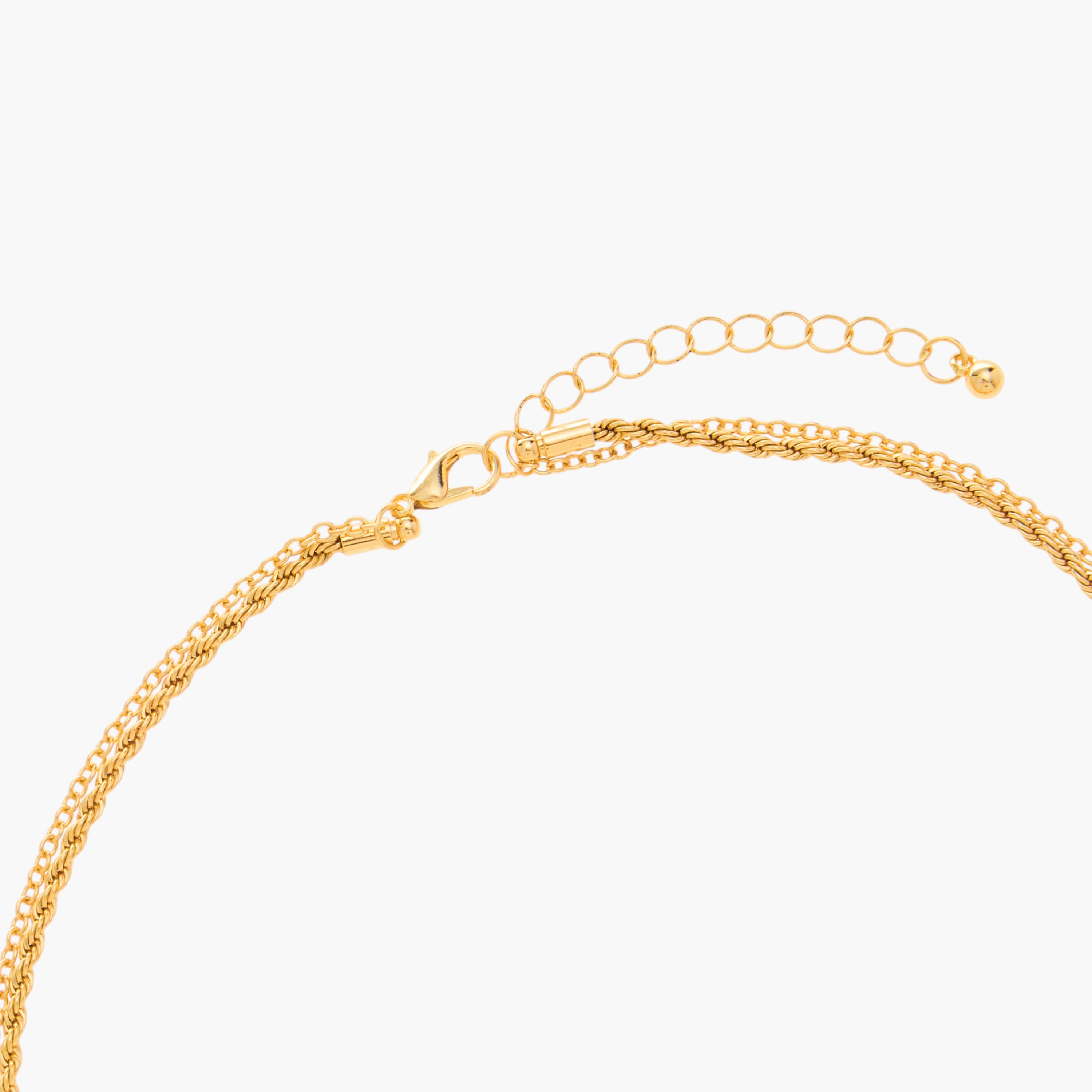 Metallic 2-Layer Pendant Necklace with Lobster Clasp Closure-women-watchesandjewellery-jewellery-necklacesandpendants-image-4