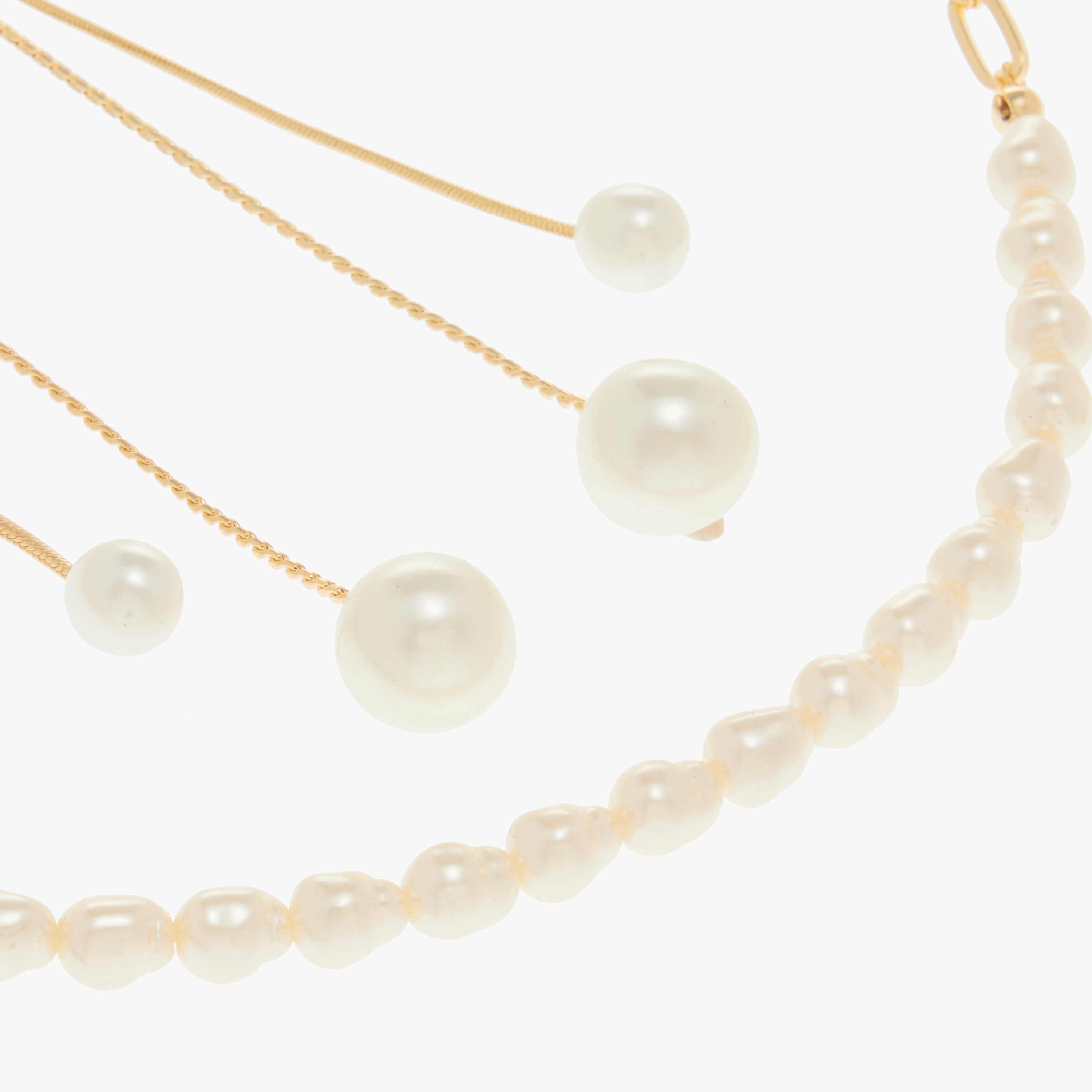 Pearl Embellished Necklace with Dangler Earrings Set-women-watchesandjewellery-jewellery-jewellerysets-image-4