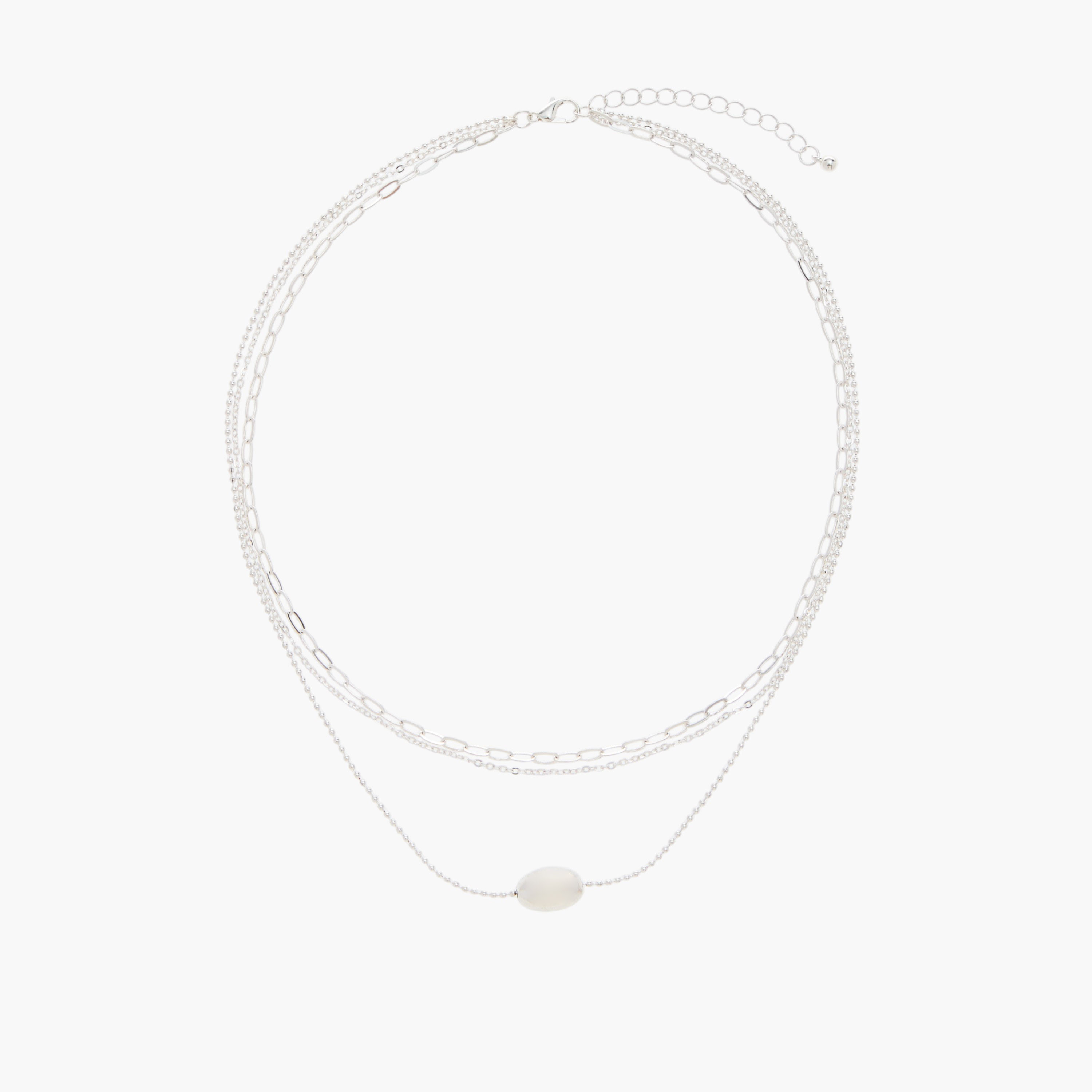 Layered Chain Necklace with Lobster Clasp Closure-women-watchesandjewellery-jewellery-necklacesandpendants-image-1